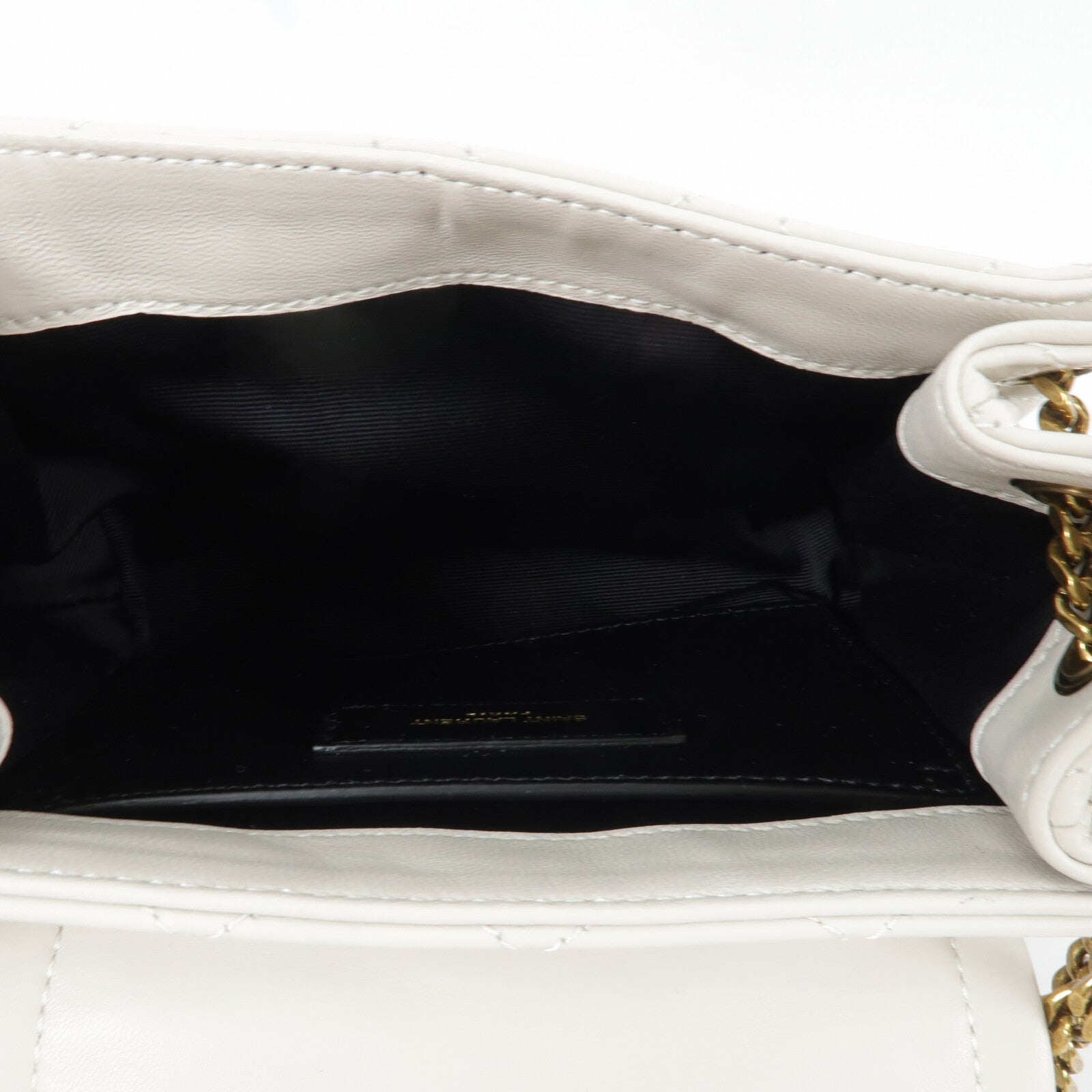 SAINT LAURENT 羊皮皮革Mini Nolita鏈帶肩背袋