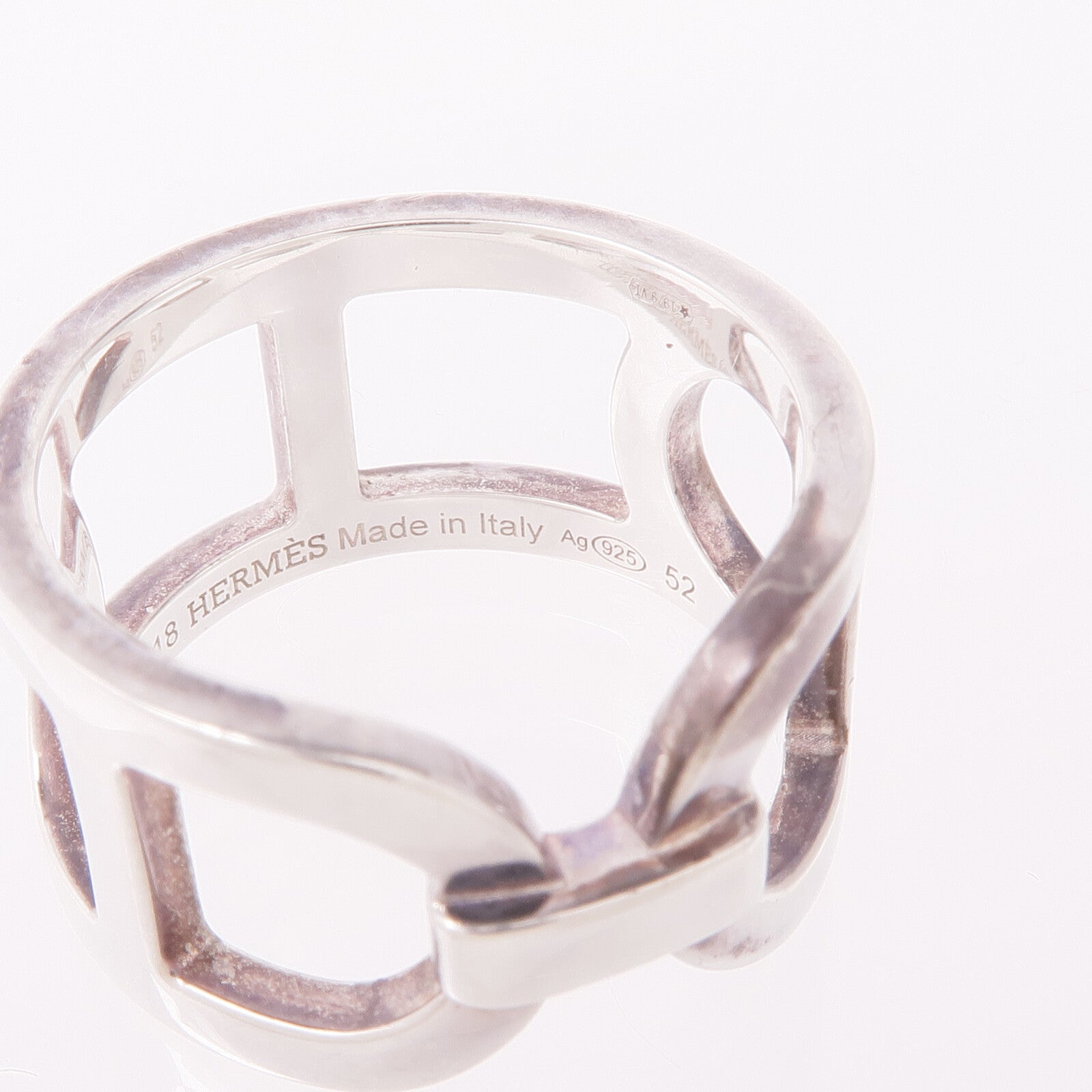 HERMES 925純銀Ever Chaine d'ancre Ring戒指Hermes#52/US#6