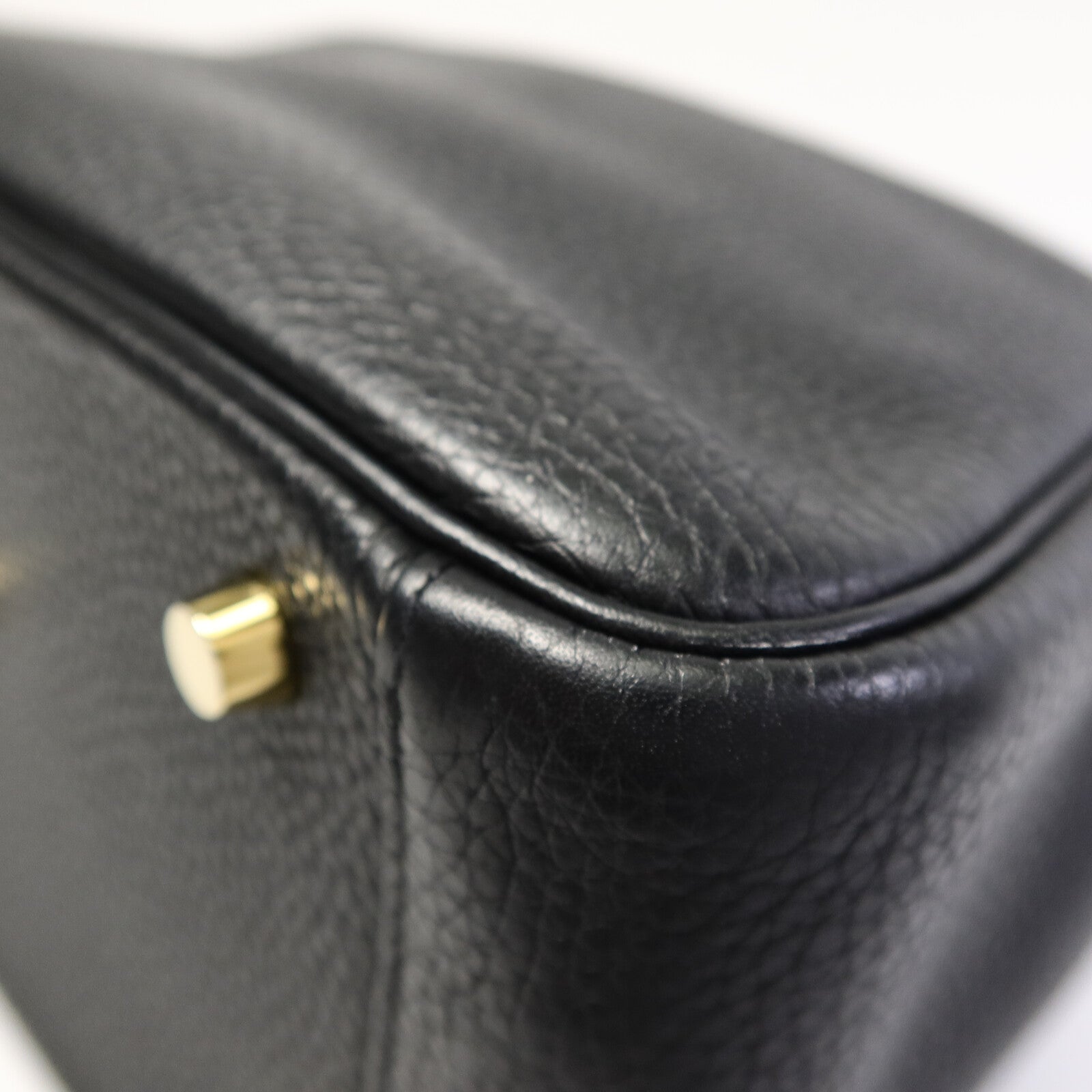 HERMES Clemence皮革Lindy 26手挽肩背兩用袋Noir