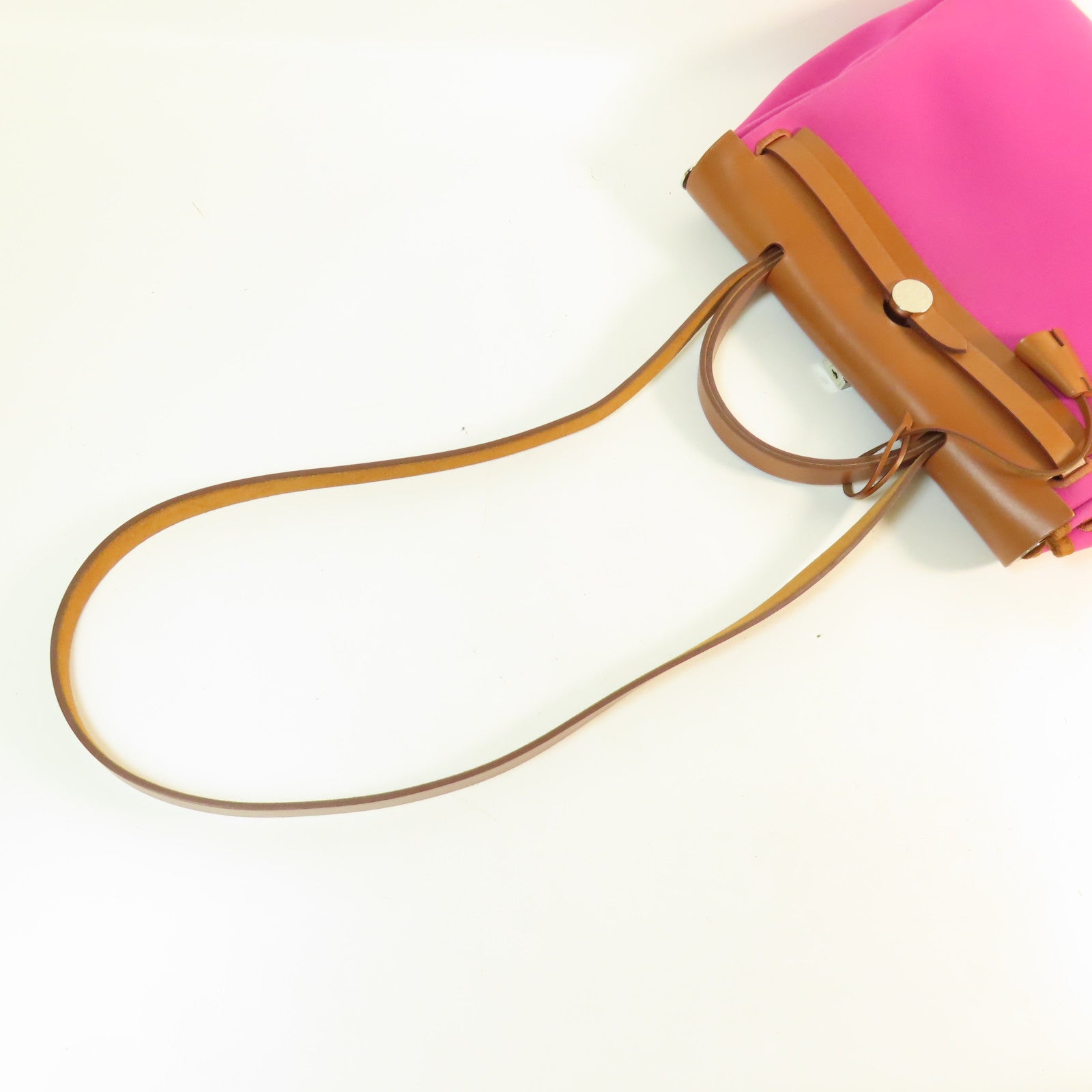 HERMES 帆布Herbag PM銀扣手挽肩背兩用袋