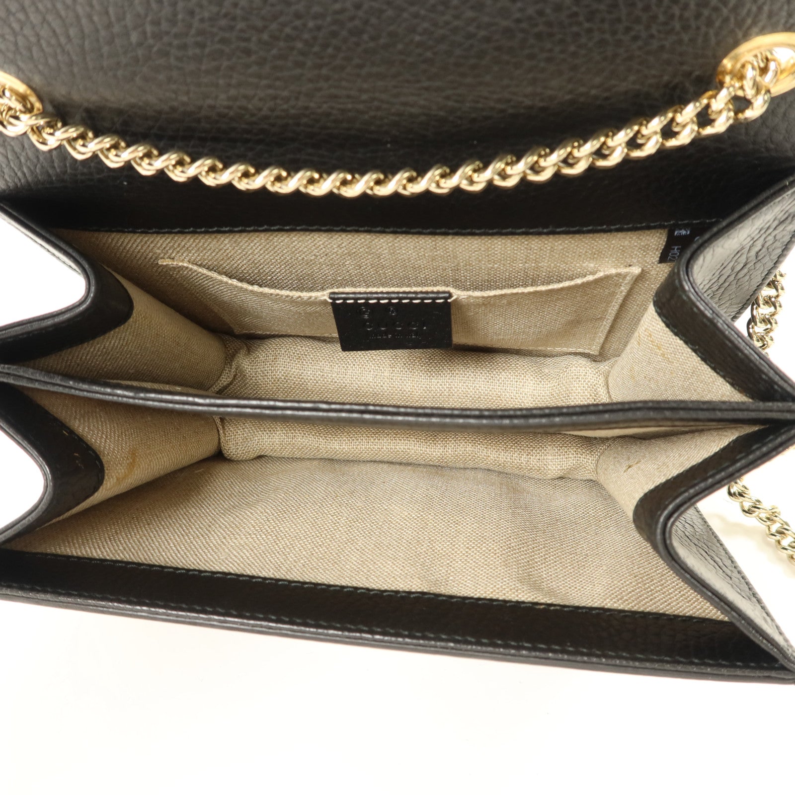 GUCCI 牛皮皮革Chain Shoulder鏈帶肩背袋