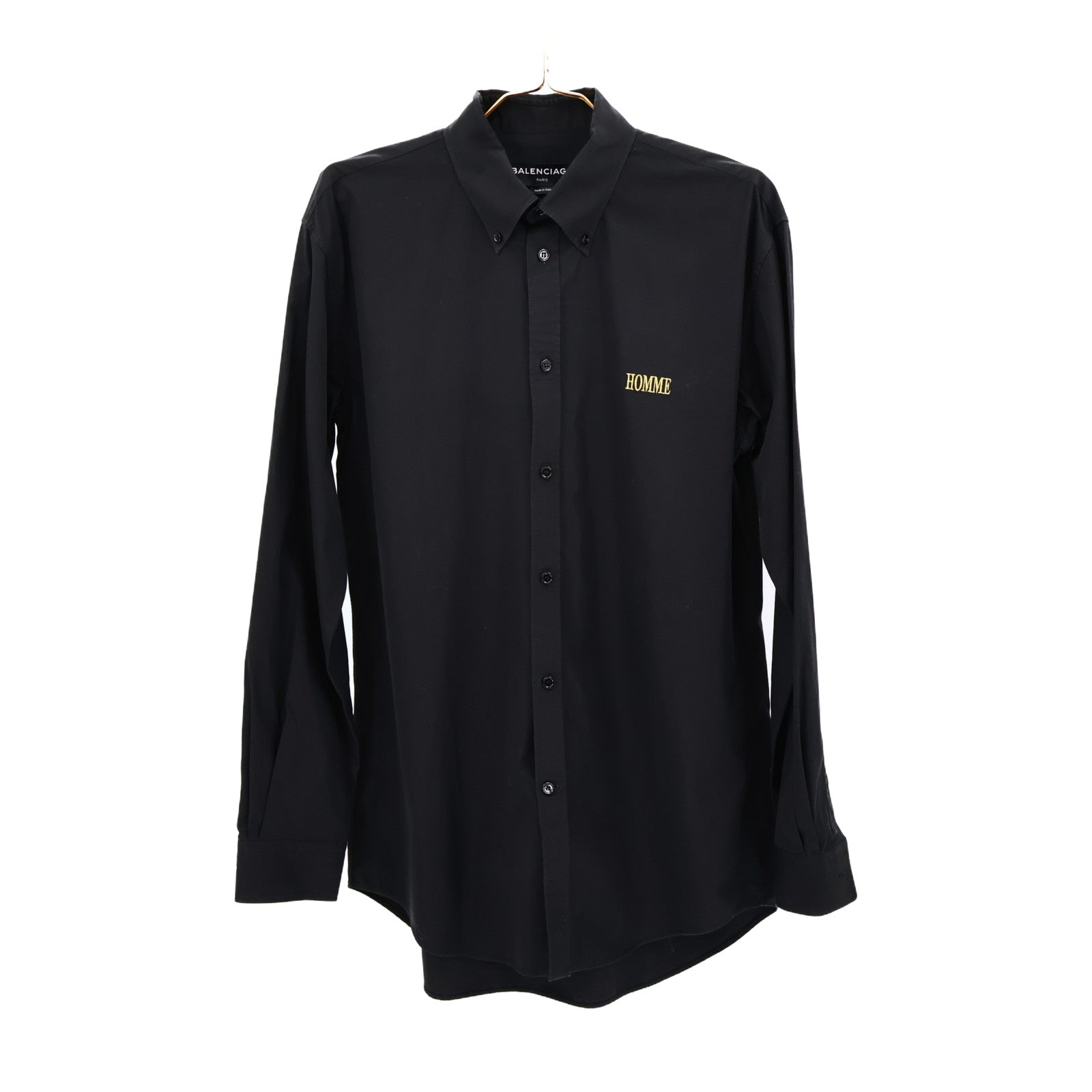 BALENCIAGA Cotton Homme Embroidered Button-Down Shirt上衣