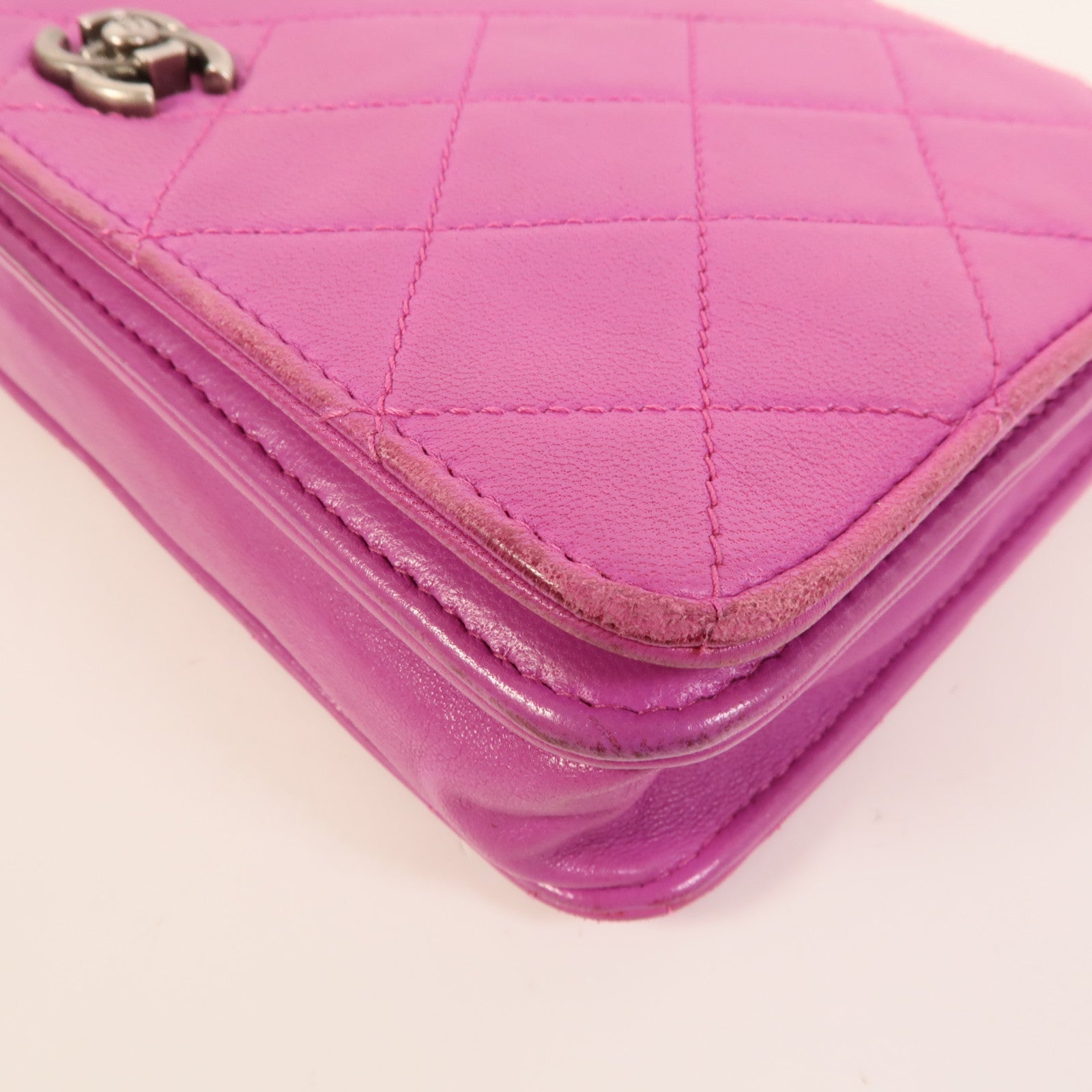 CHANEL 羊皮皮革WOC Wallet On Chain鏈帶肩背袋