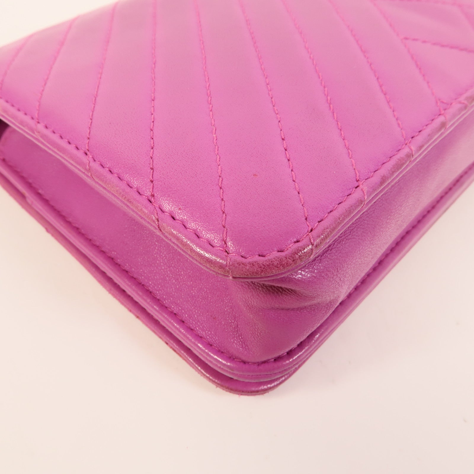 CHANEL 羊皮皮革WOC Wallet On Chain鏈帶肩背袋