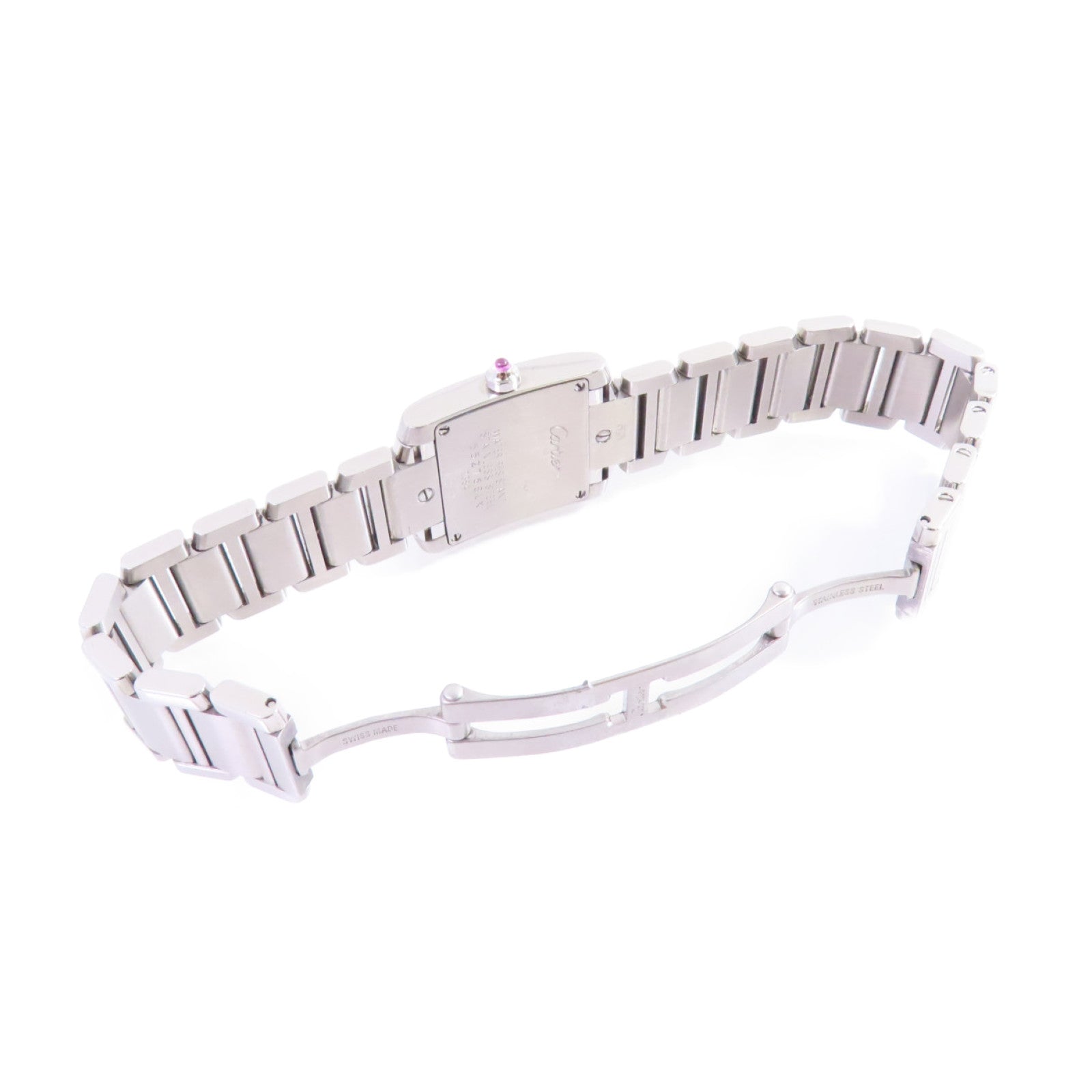 CARTIER Tank Francaise Happy Birthday SM Watch不鏽鋼石英機芯手錶粉紅色