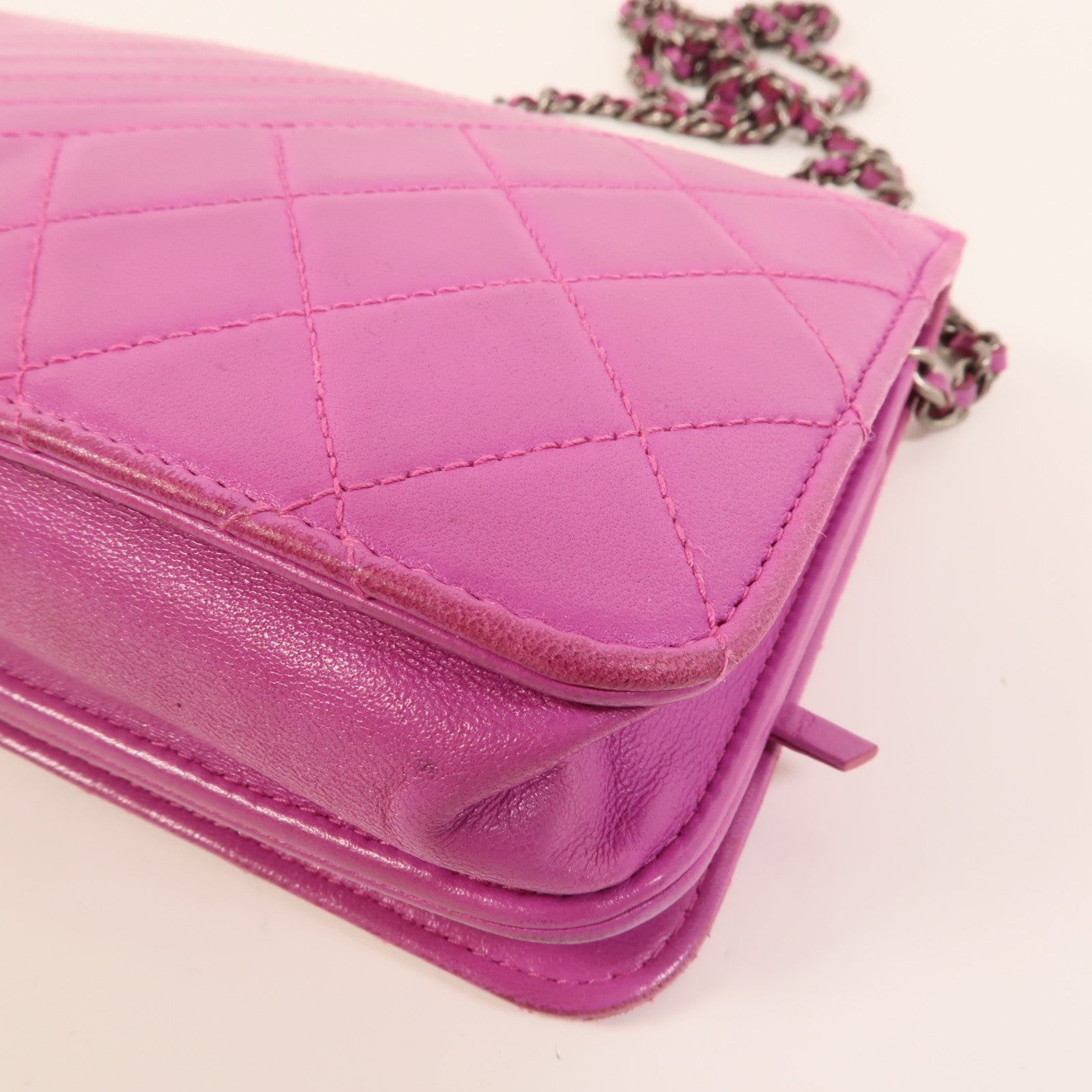 CHANEL 羊皮皮革WOC Wallet On Chain鏈帶肩背袋