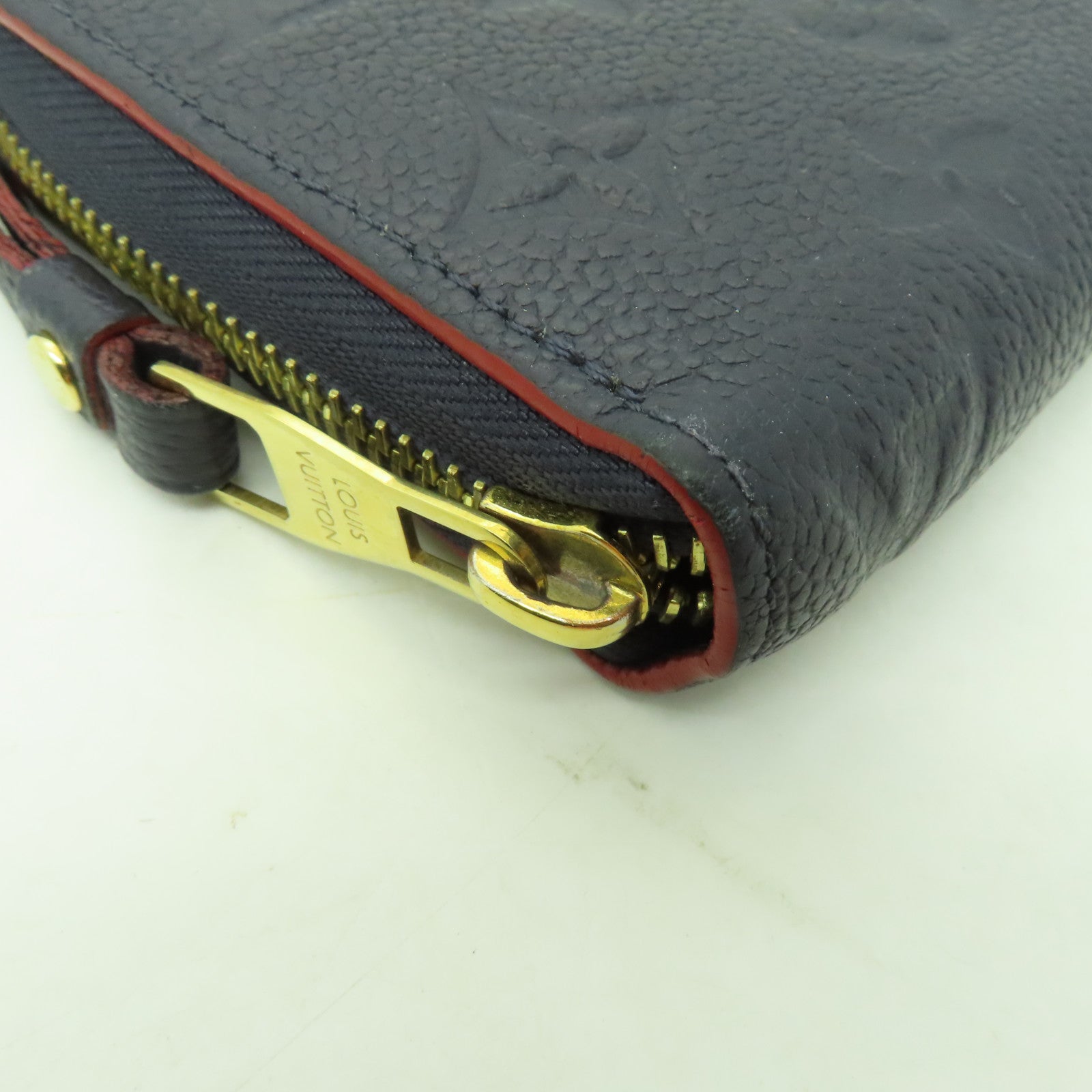 LOUIS VUITTON 【激減優惠】Monogram Empreinte Zipper Long Wallet金扣長錢包深藍色