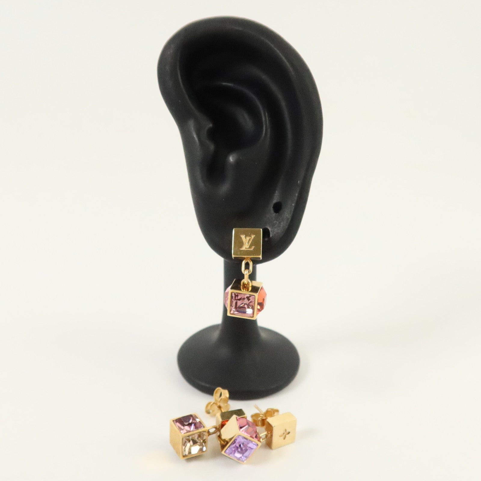 LOUIS VUITTON 金屬/PVC Boucle d'Oreille Gamble Stud Earrings 3pcs耳環