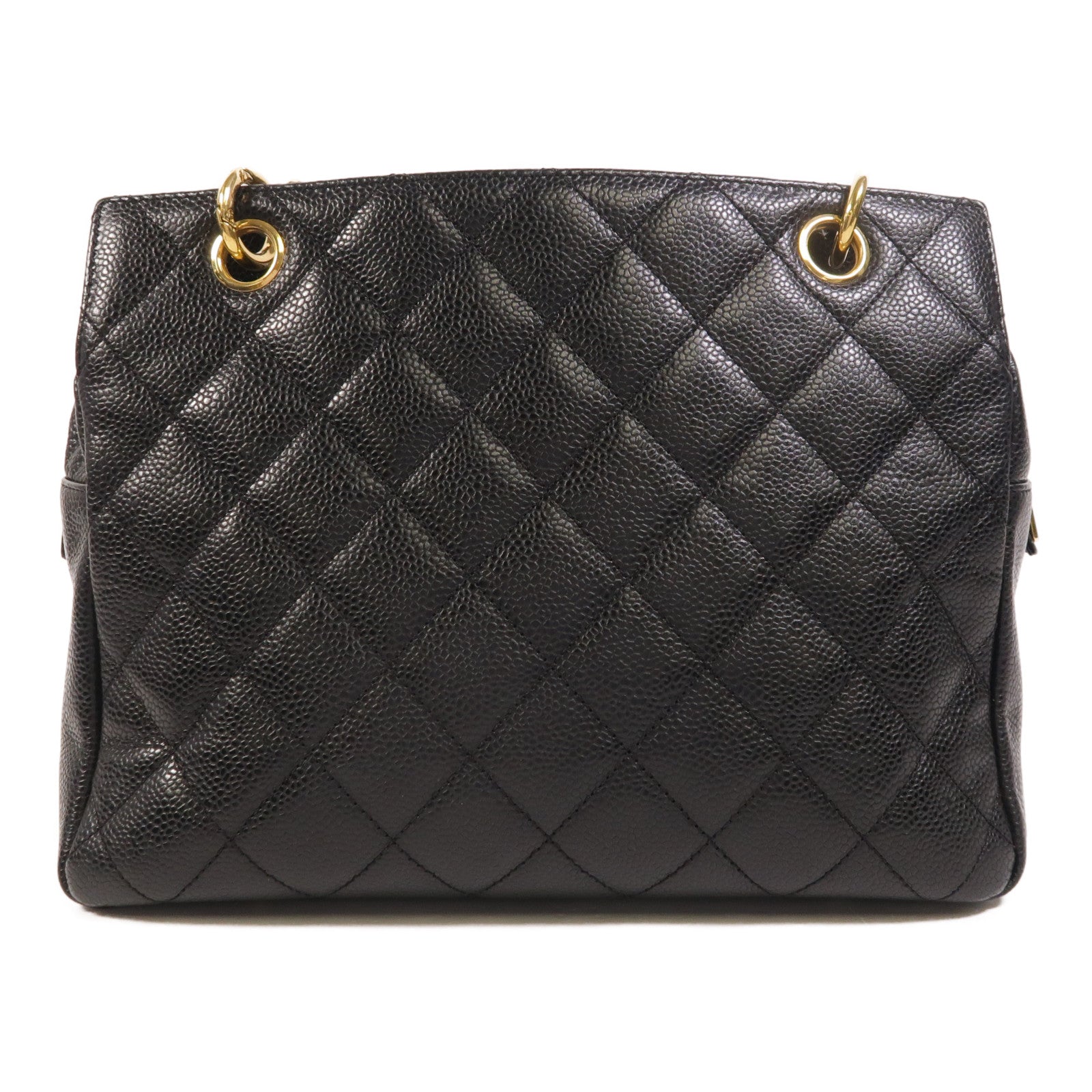 CHANEL 牛皮皮革Petite Timeless Tote金扣鏈帶肩背袋