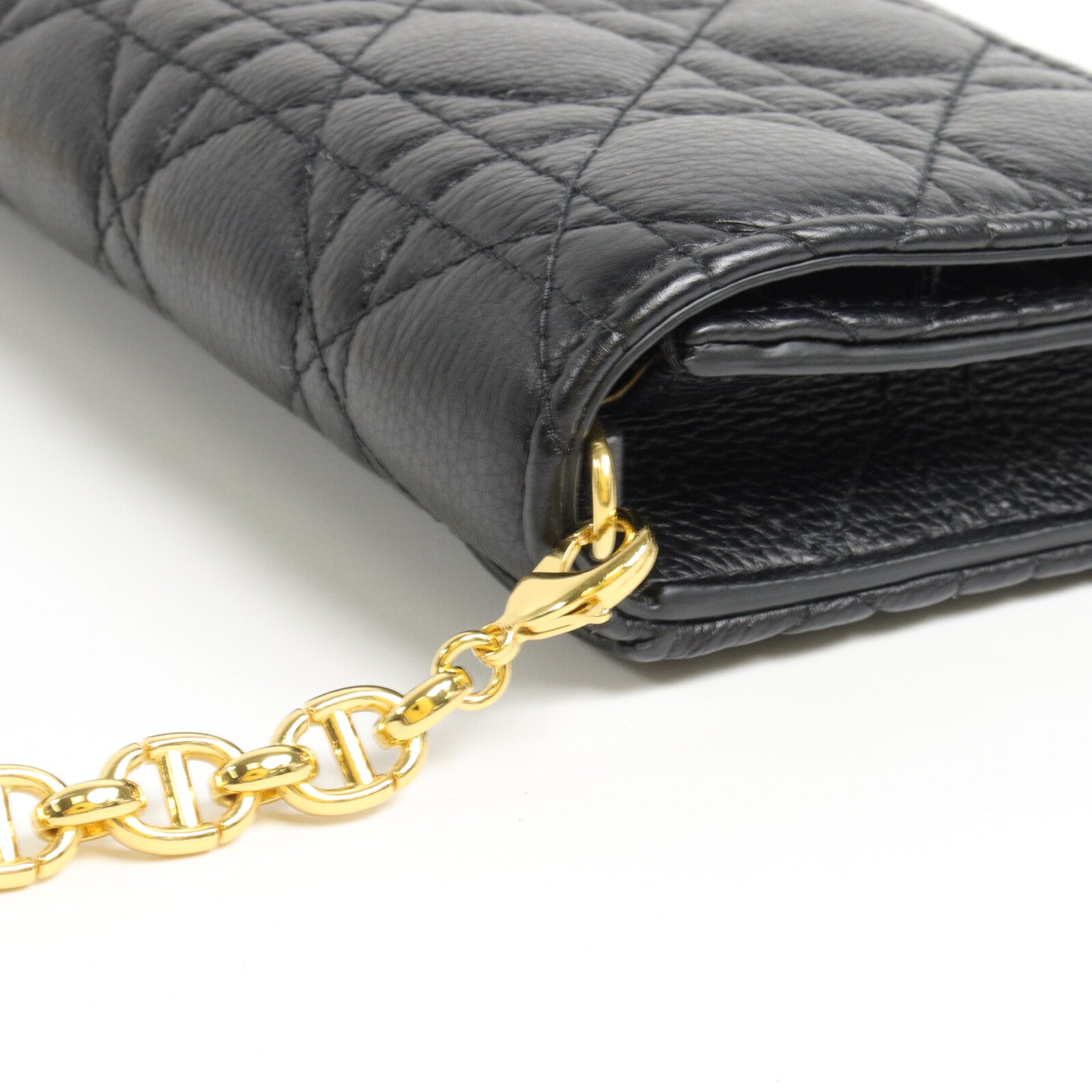 Dior Cannage皮革Caro Pouch With Chain鏈帶肩背袋