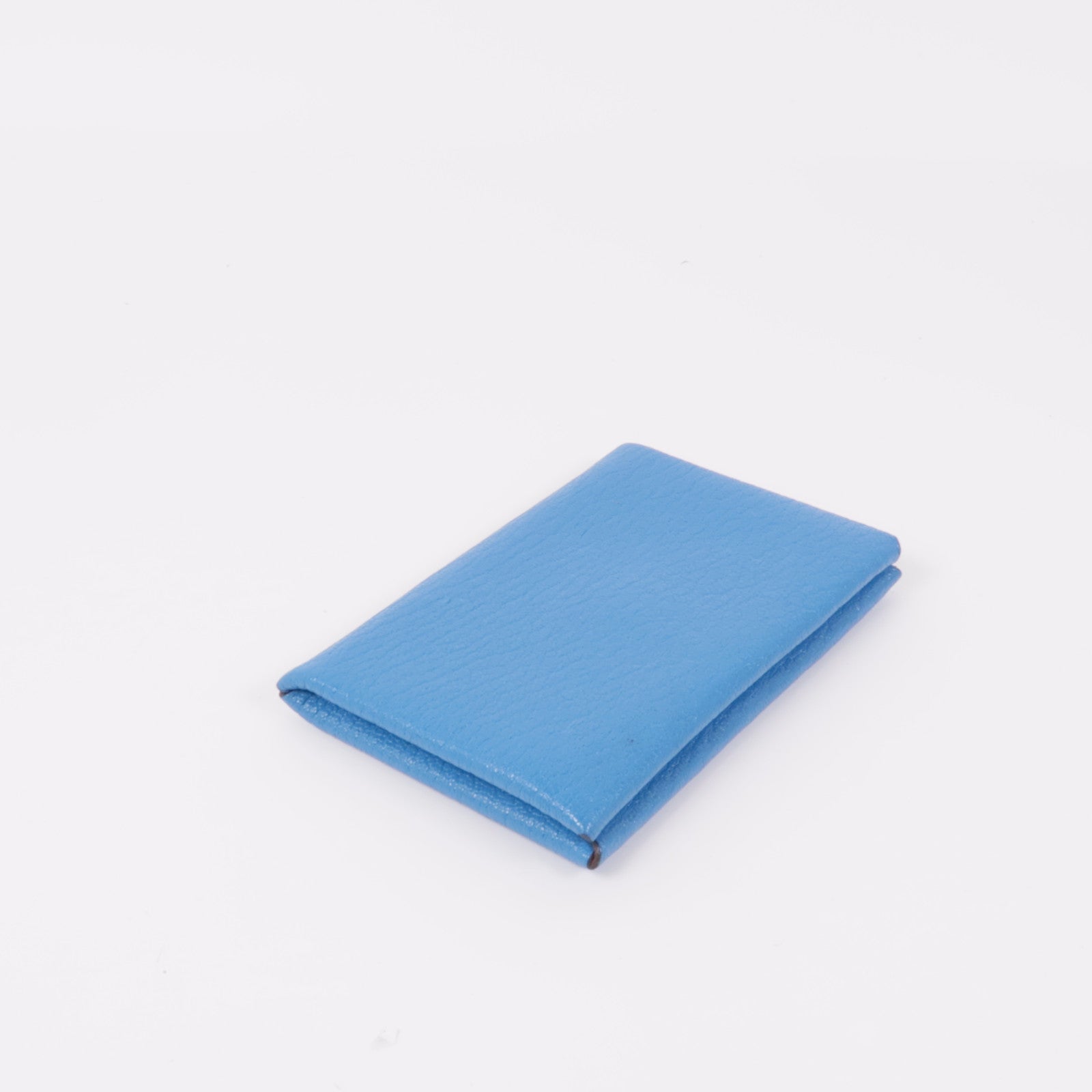 HERMES Mysore皮革Calvi Card Case銀扣卡片套