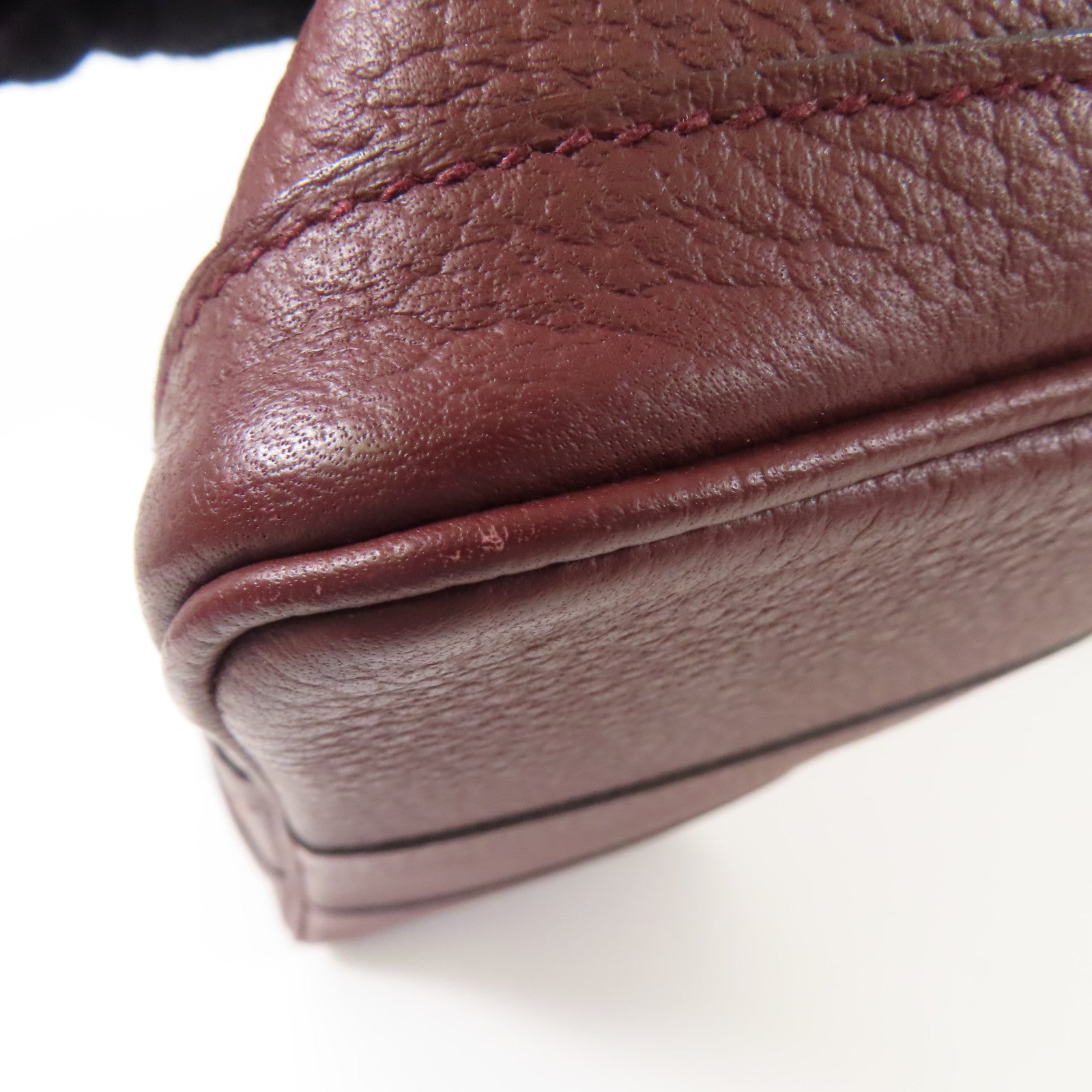 HERMES Negonda皮革Garden Party TPM銀扣手挽袋Rouge H