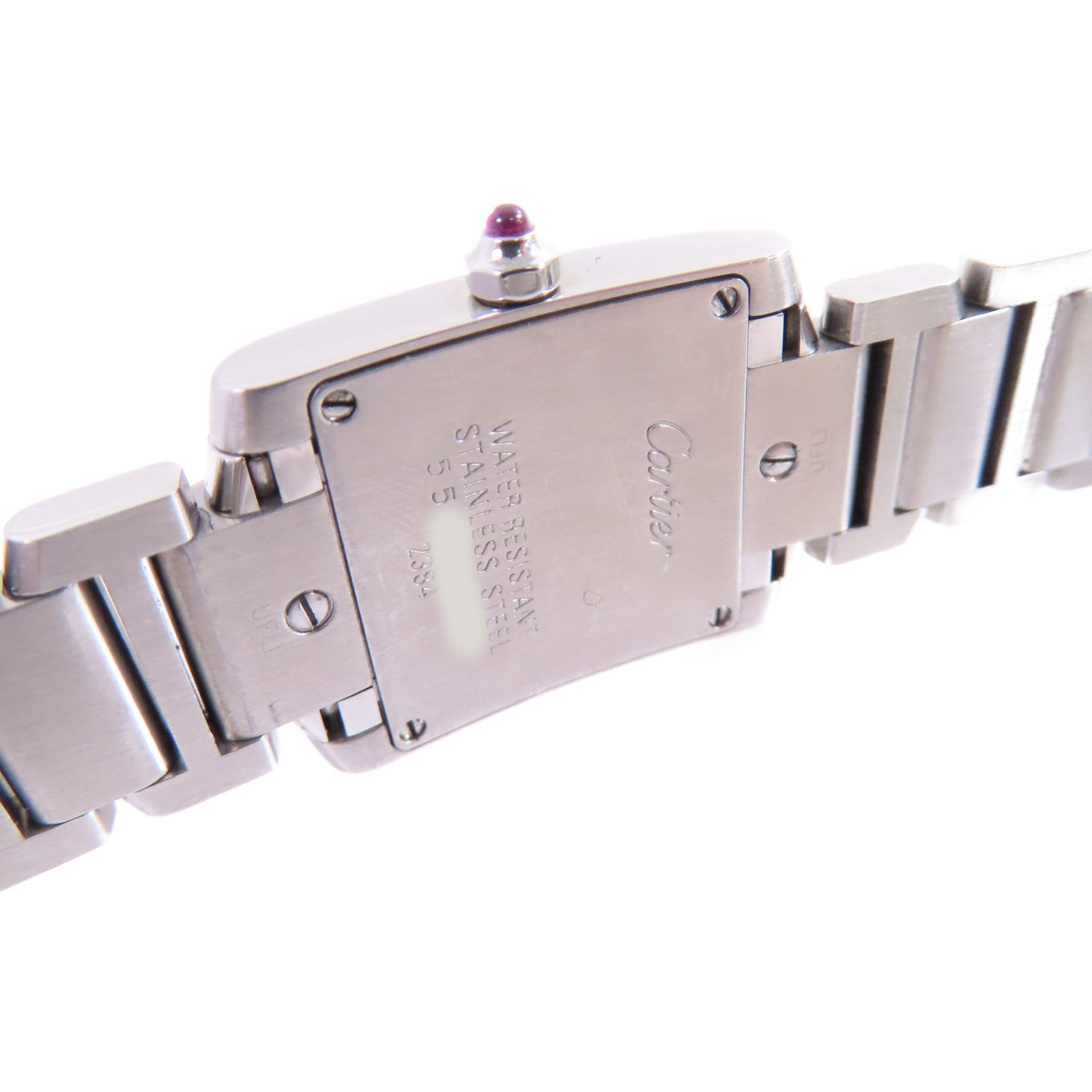 CARTIER Tank Francaise Happy Birthday SM Watch不鏽鋼石英機芯手錶粉紅色