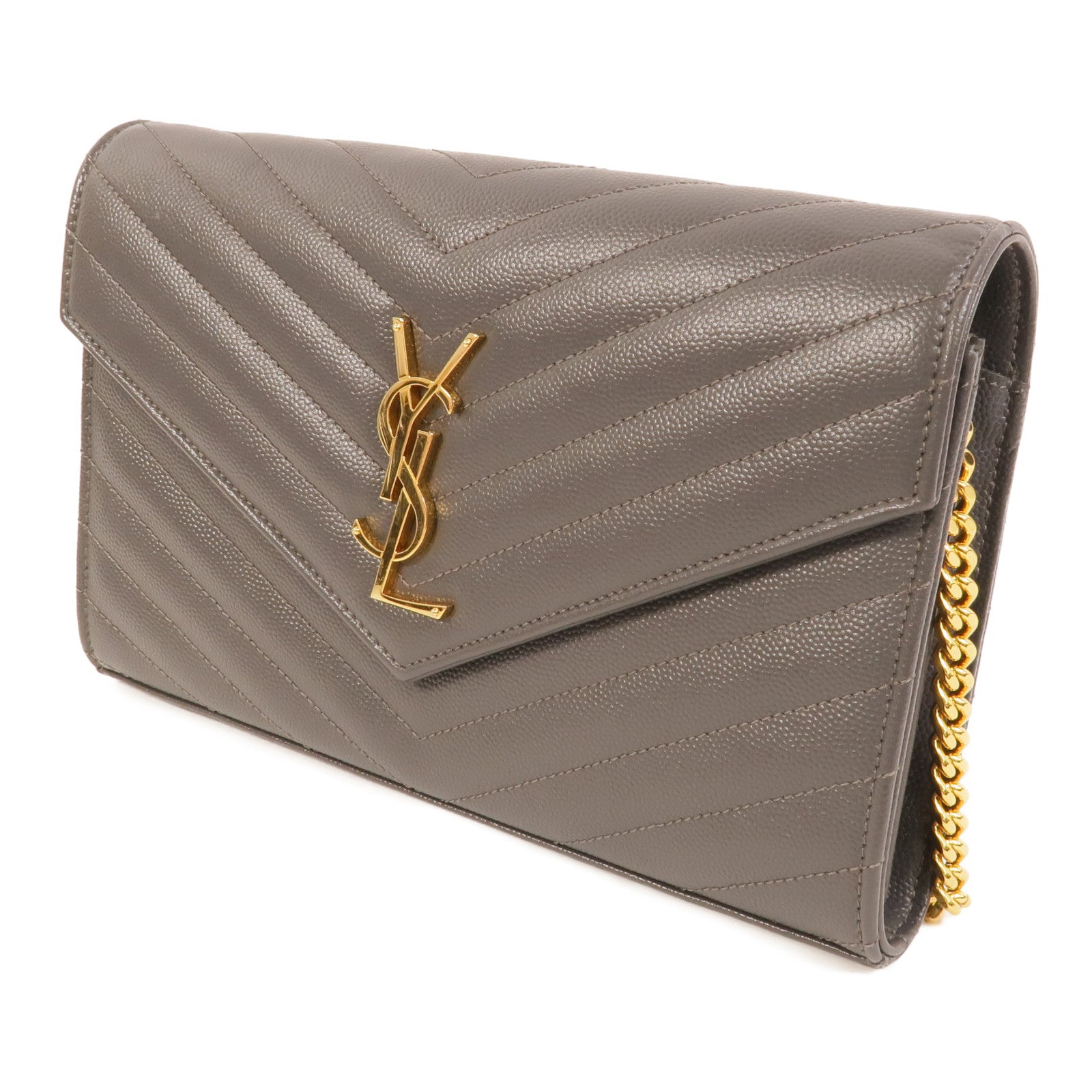 SAINT LAURENT 牛皮皮革Cassandre Envelope肩背袋