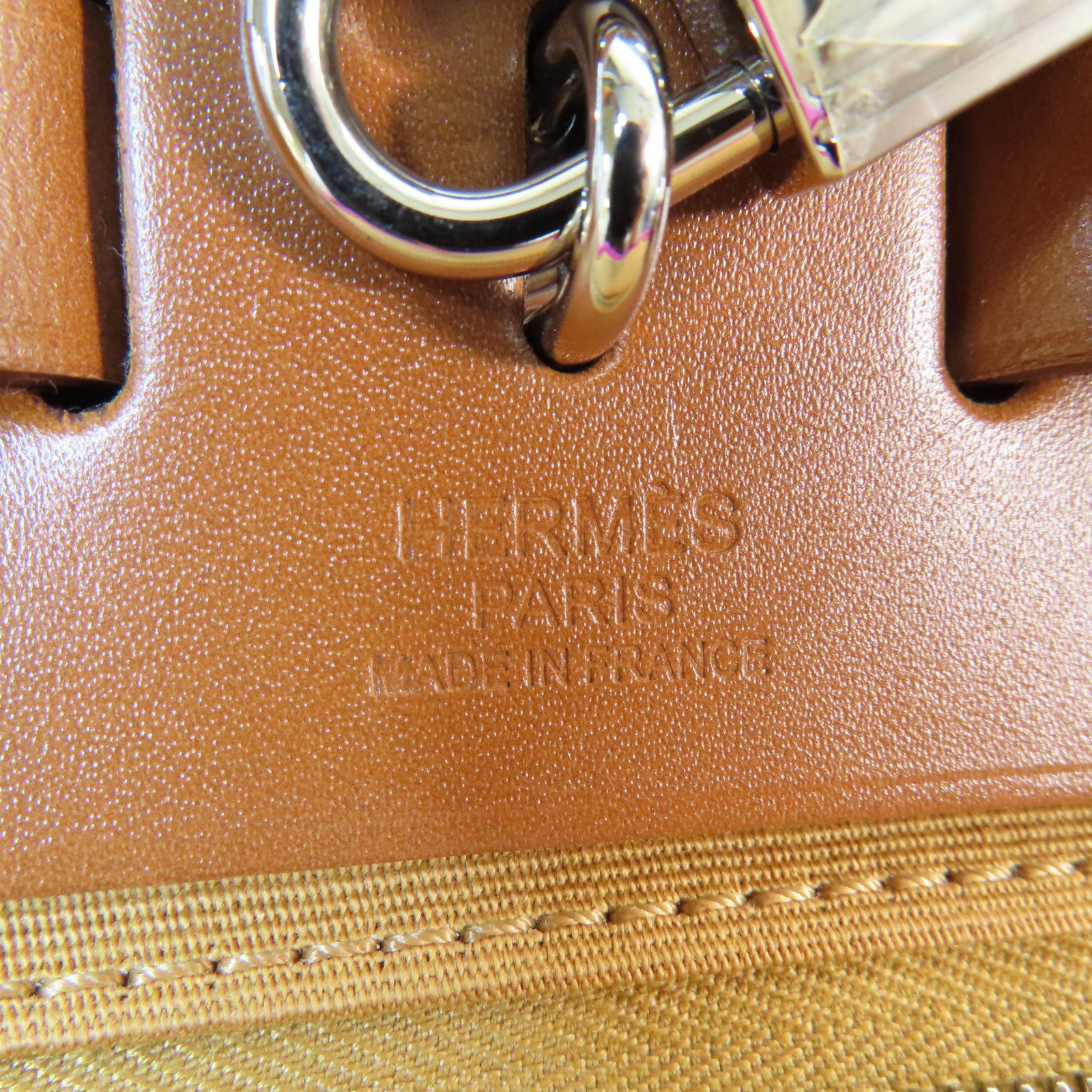 HERMES 【激減優惠】帆布Herbag PM銀扣手挽肩背兩用袋