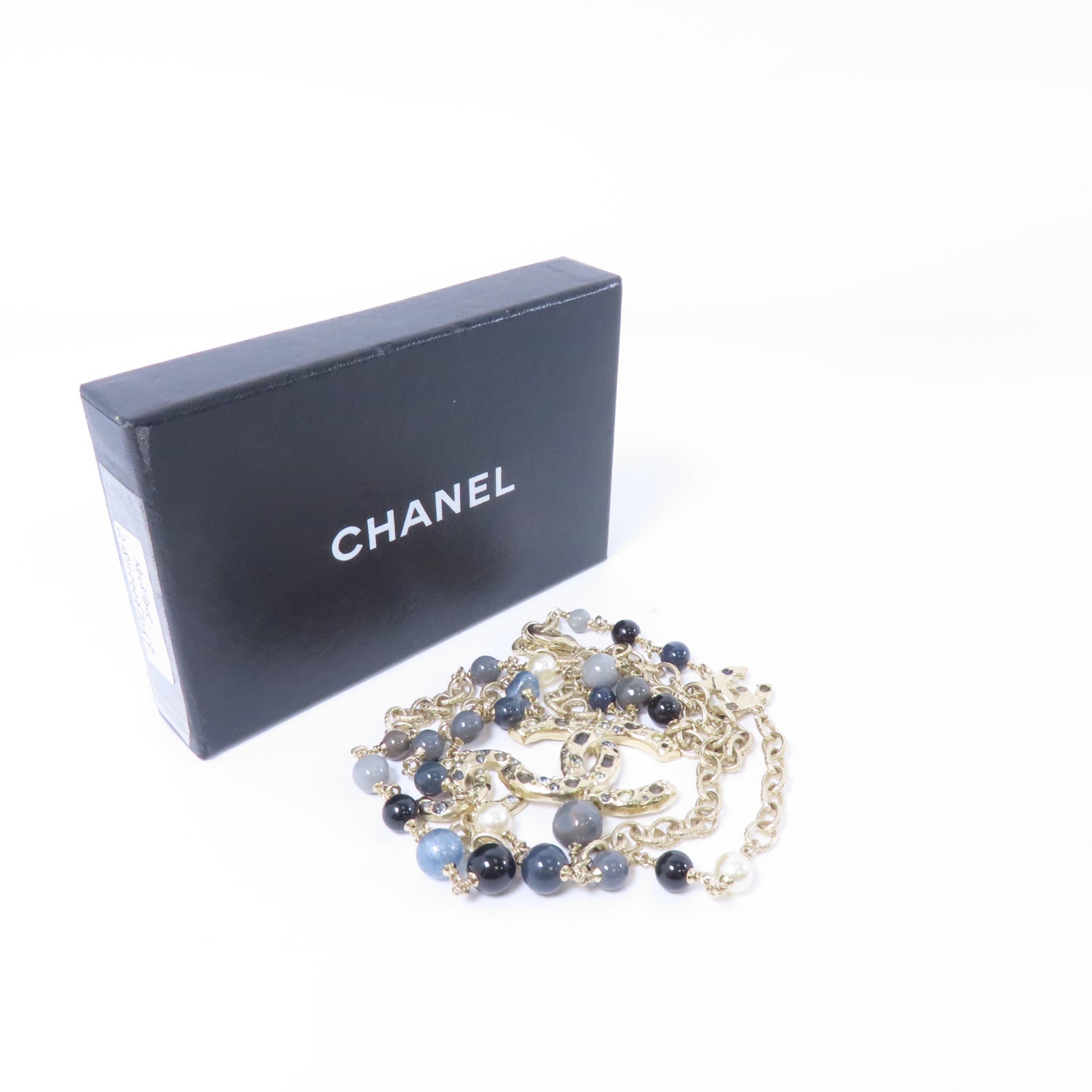 CHANEL 金屬Necklace項鍊金色/灰色