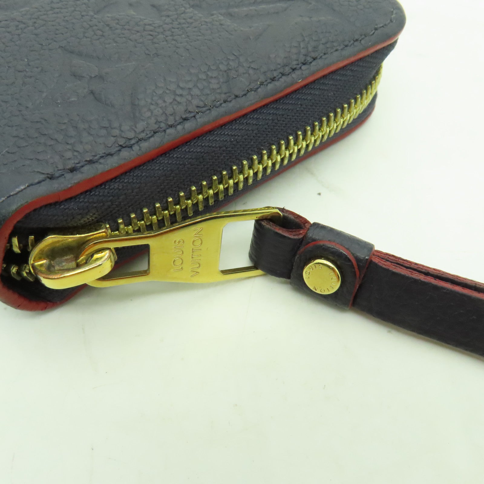 LOUIS VUITTON 【激減優惠】Monogram Empreinte Zipper Long Wallet金扣長錢包深藍色