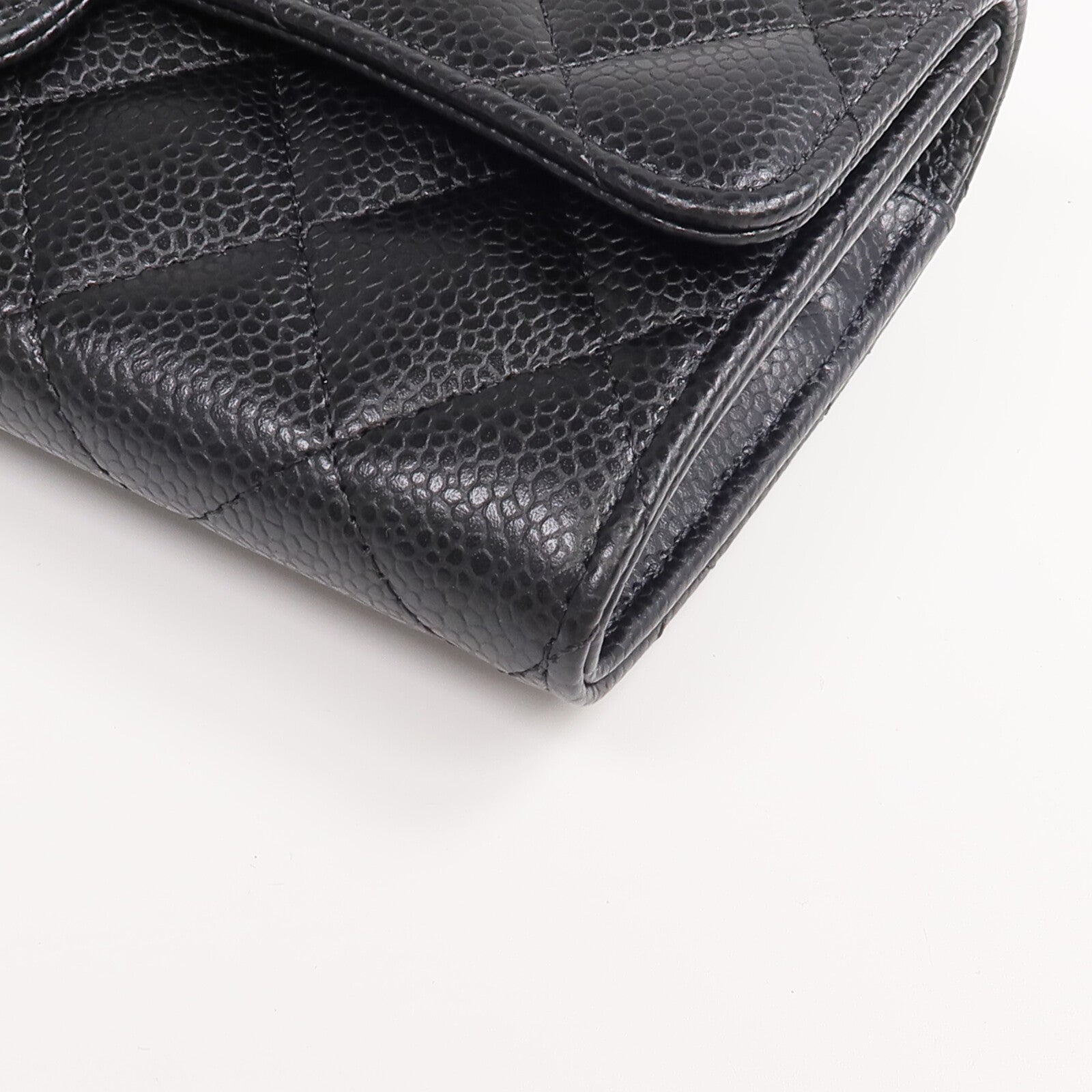CHANEL 【激減優惠】牛皮皮革Long Wallet金扣長錢包
