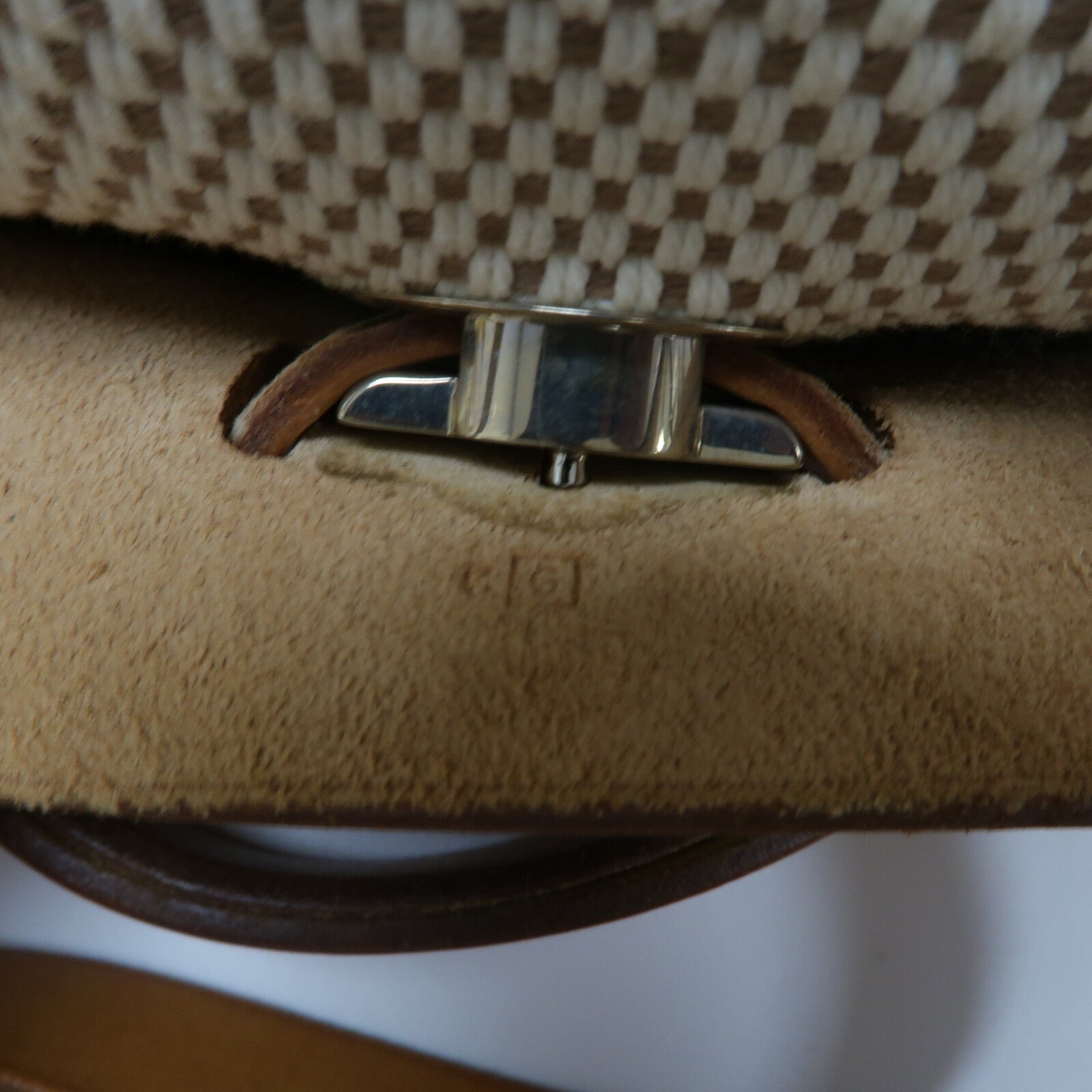 HERMES 帆布/Veau Hunter皮革Vintage Herbag Backpack背包Natural Sable