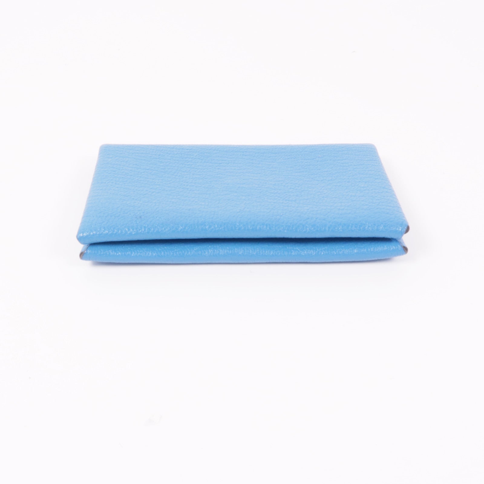 HERMES Mysore皮革Calvi Card Case銀扣卡片套