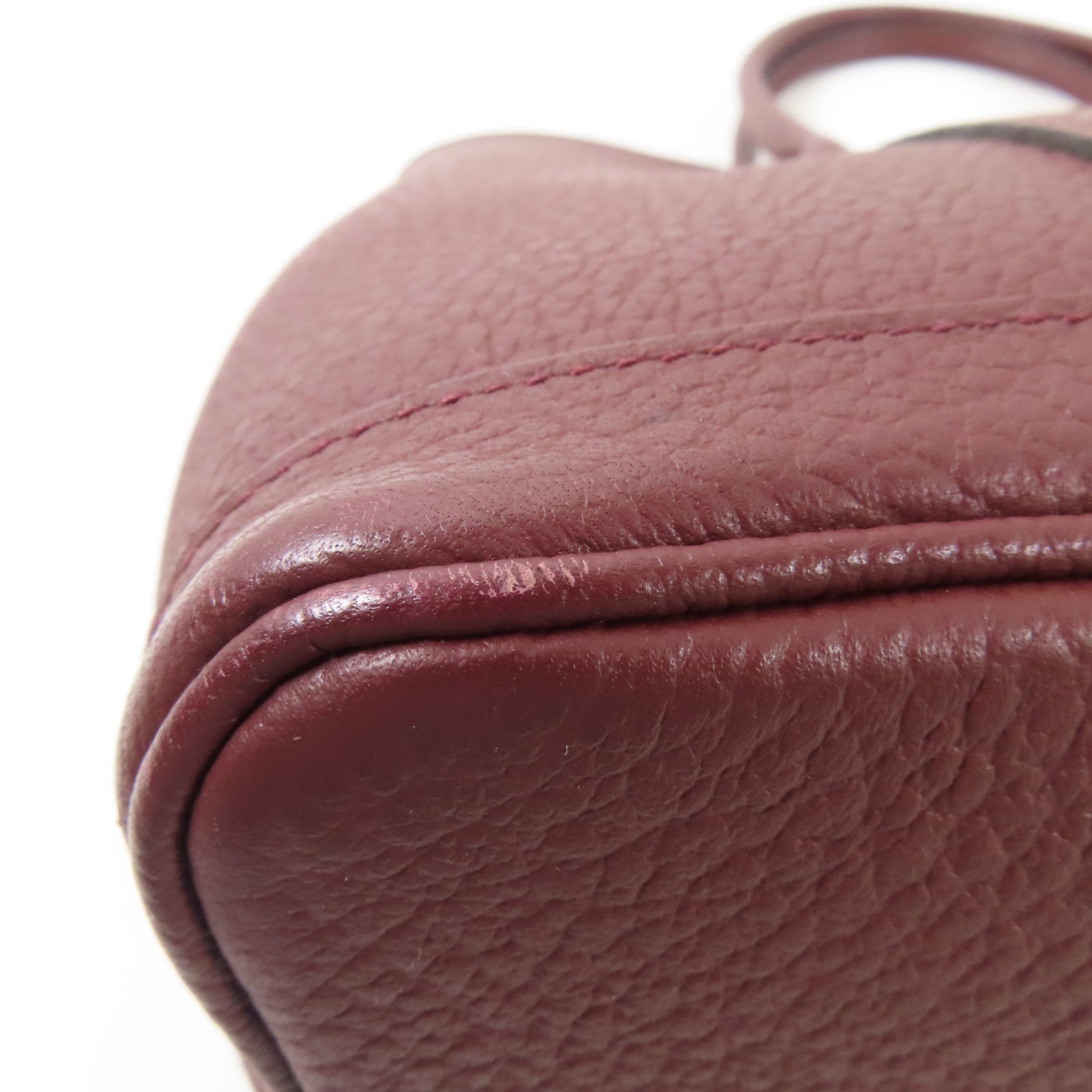 HERMES Negonda皮革Garden Party TPM銀扣手挽袋Rouge H
