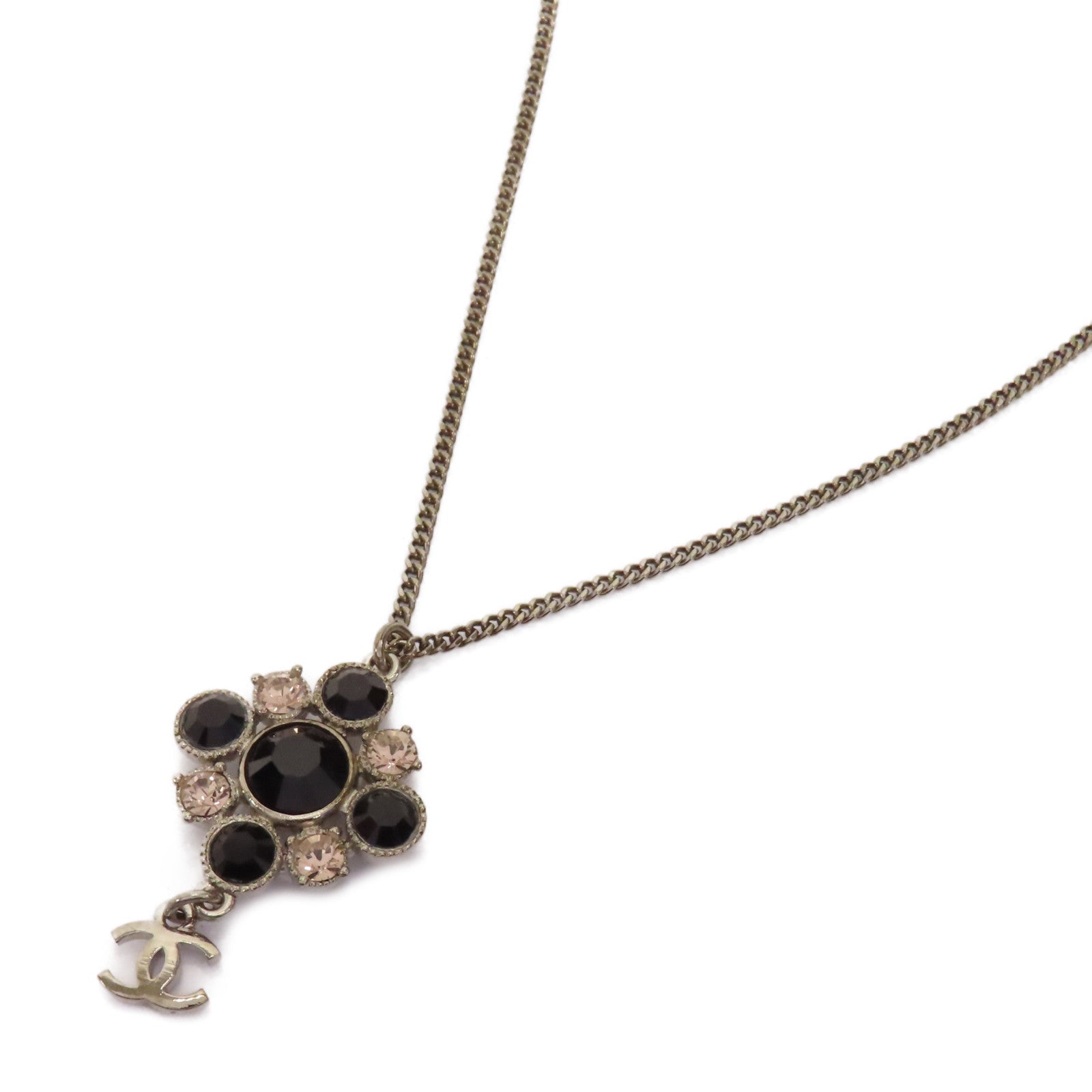 CHANEL PVC/金屬Necklace項鍊粉紅色/黑色/銀色
