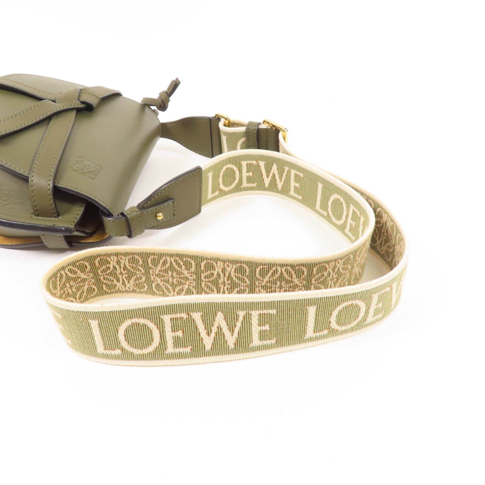 LOEWE 牛皮皮革Mini Gate金扣肩背袋