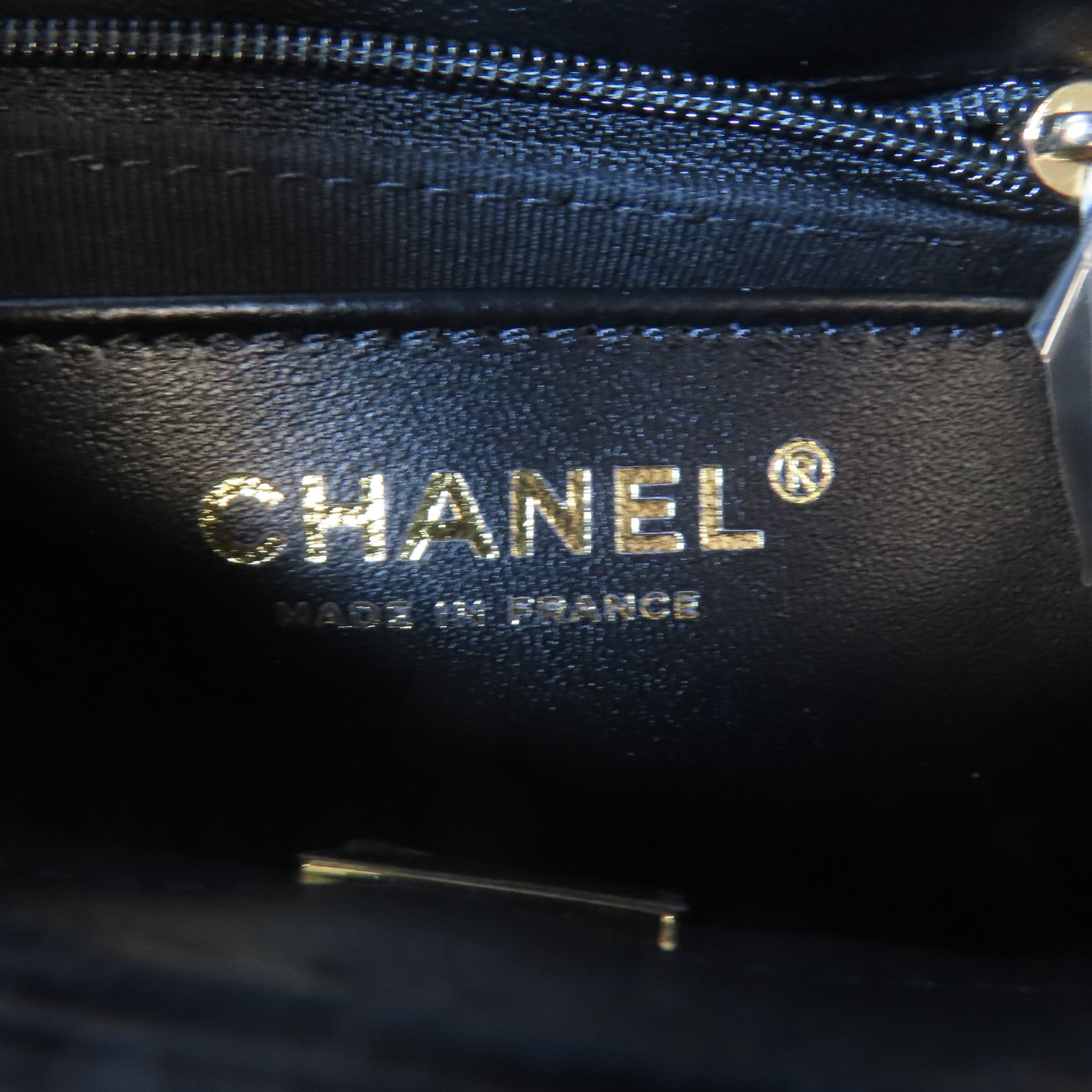 CHANEL 菱格羊皮皮革Chain Shoulder銀扣鏈帶肩背袋黑色