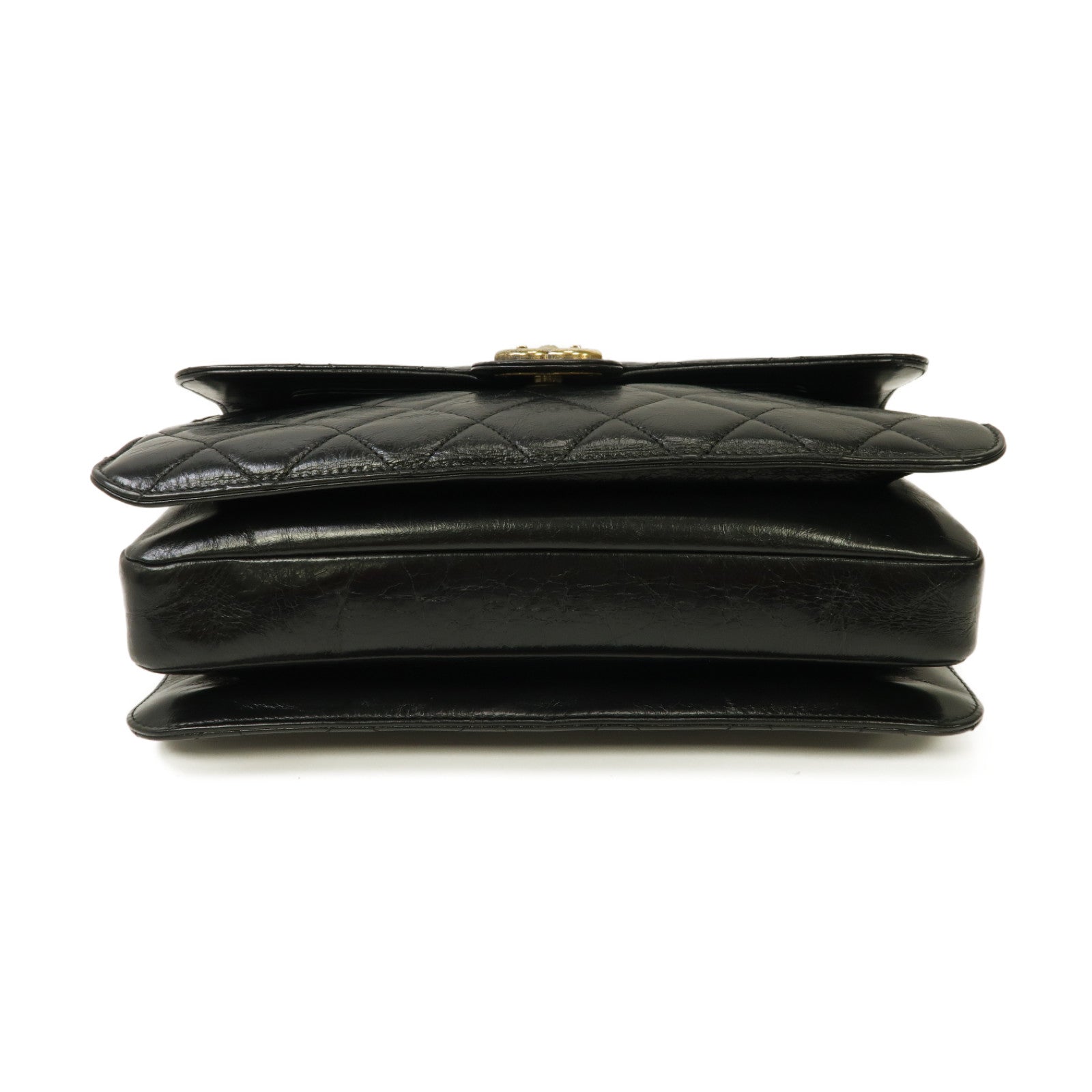 CHANEL 菱格牛皮皮革2way Shoulder Bag金扣手挽肩背兩用袋