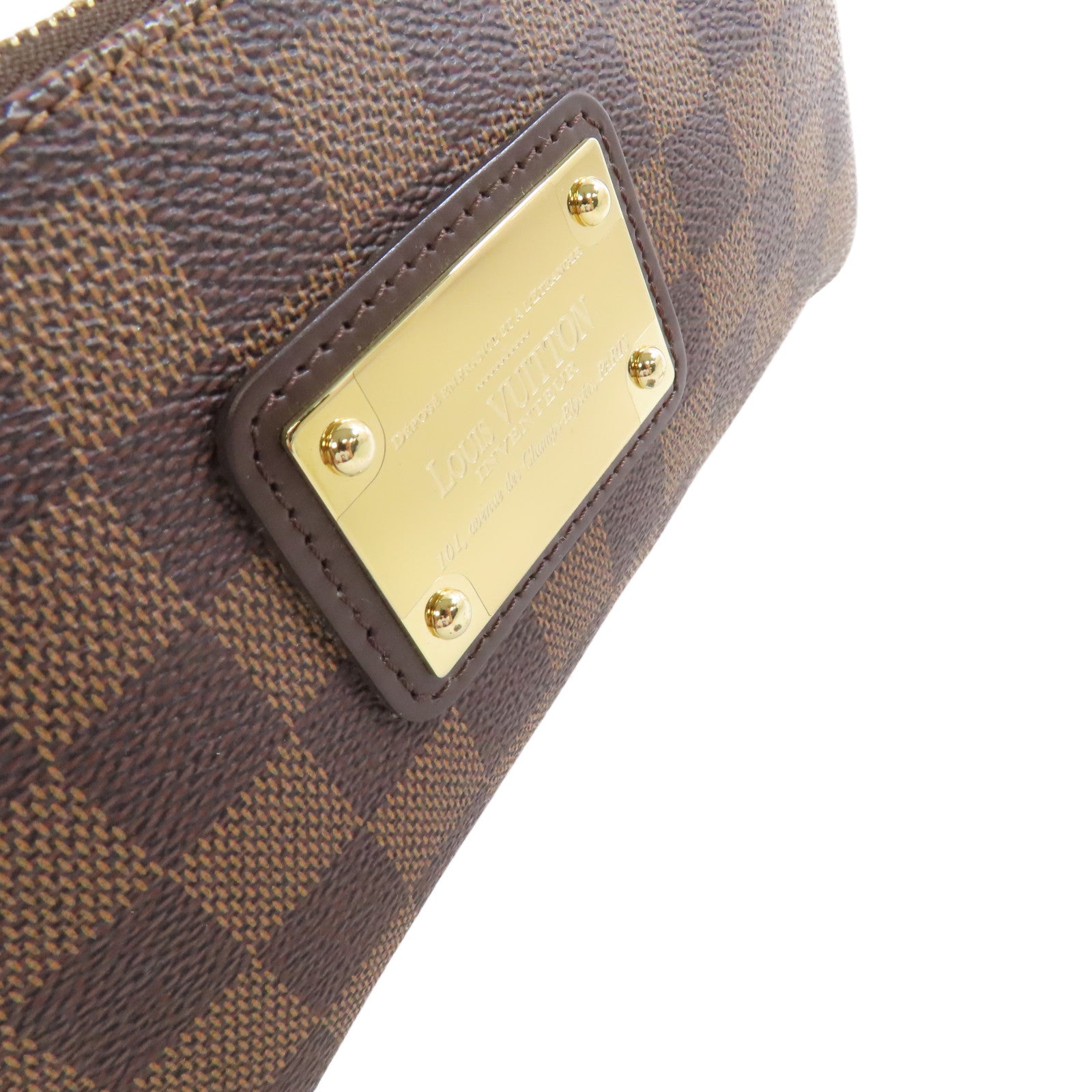 LOUIS VUITTON Damier Ebene Eva 2Way Shoulder Bag金扣手挽肩背兩用袋啡色