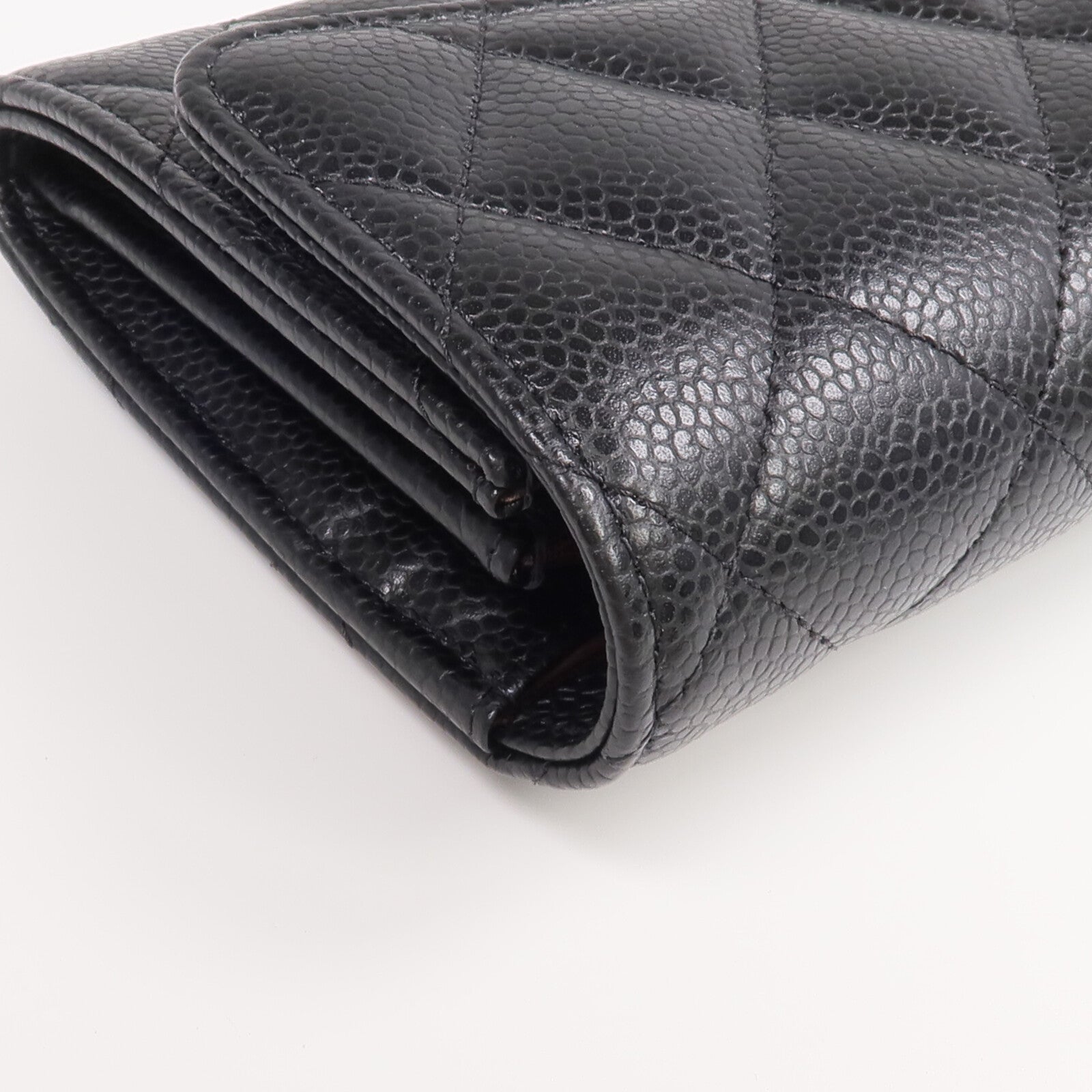 CHANEL 【激減優惠】牛皮皮革Long Wallet金扣長錢包