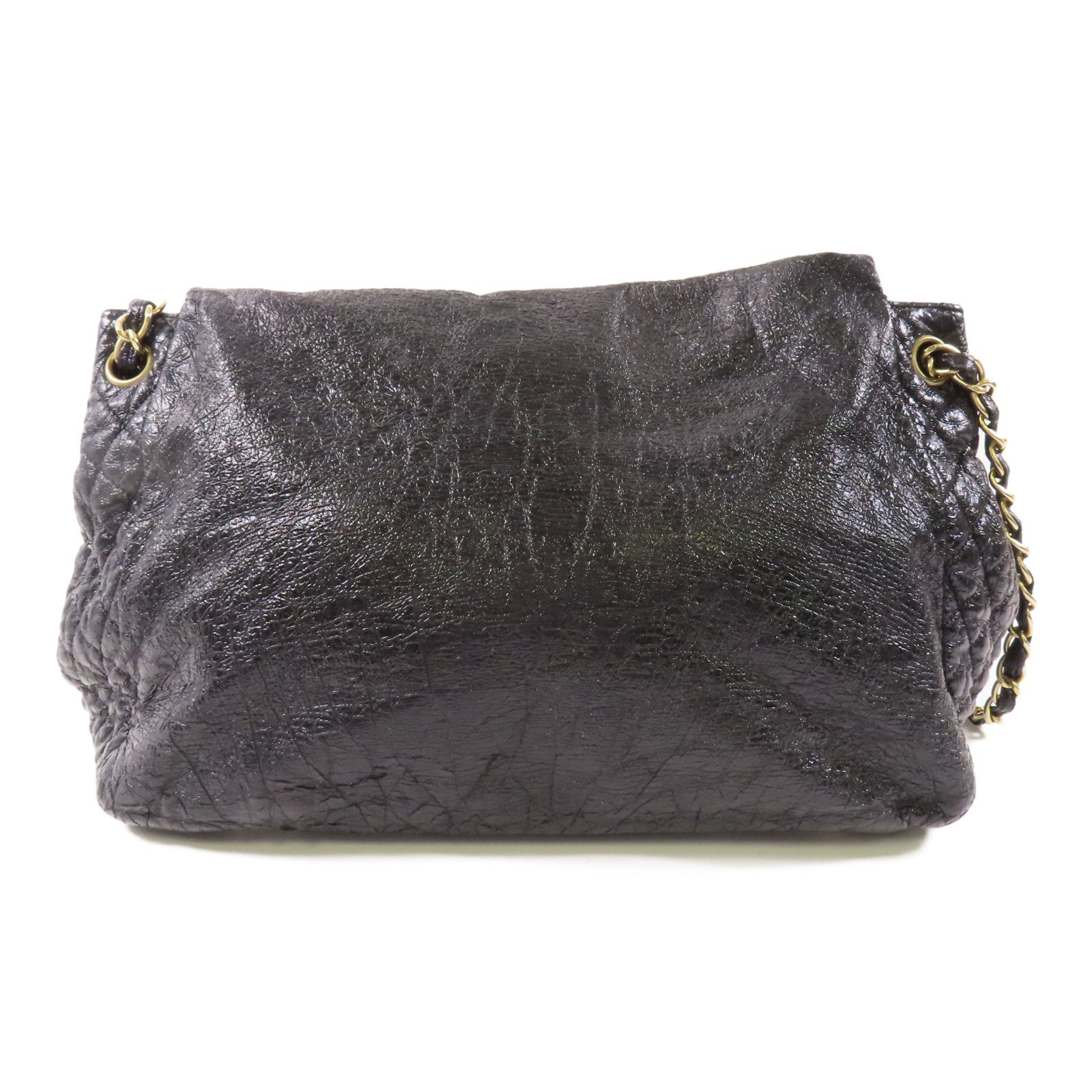 CHANEL 皮革Chain Shoulder金扣鏈帶肩背袋