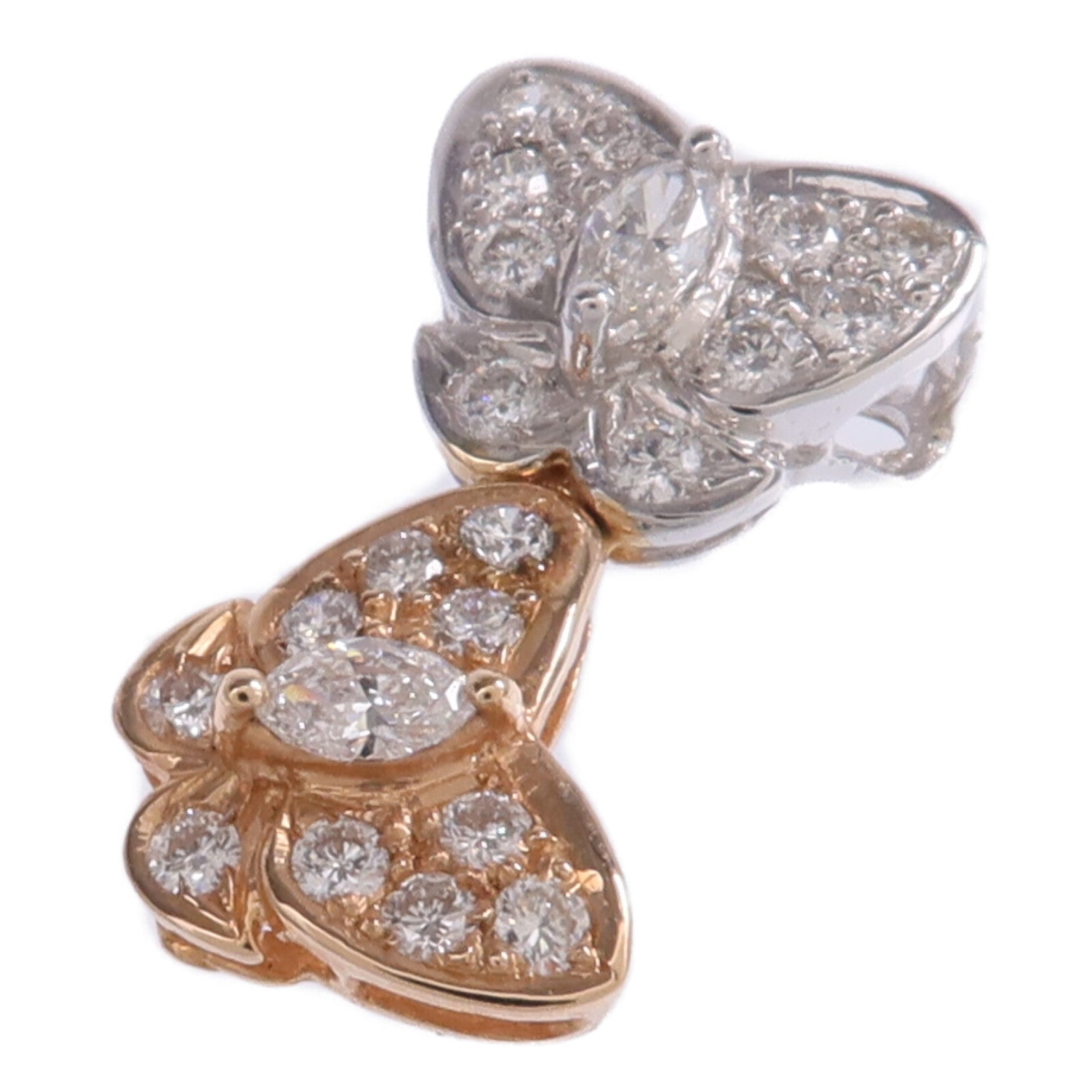 JEWELRY 【激減優惠】18K白金/玫瑰金Diamond Pendant Top鑽石吊墜