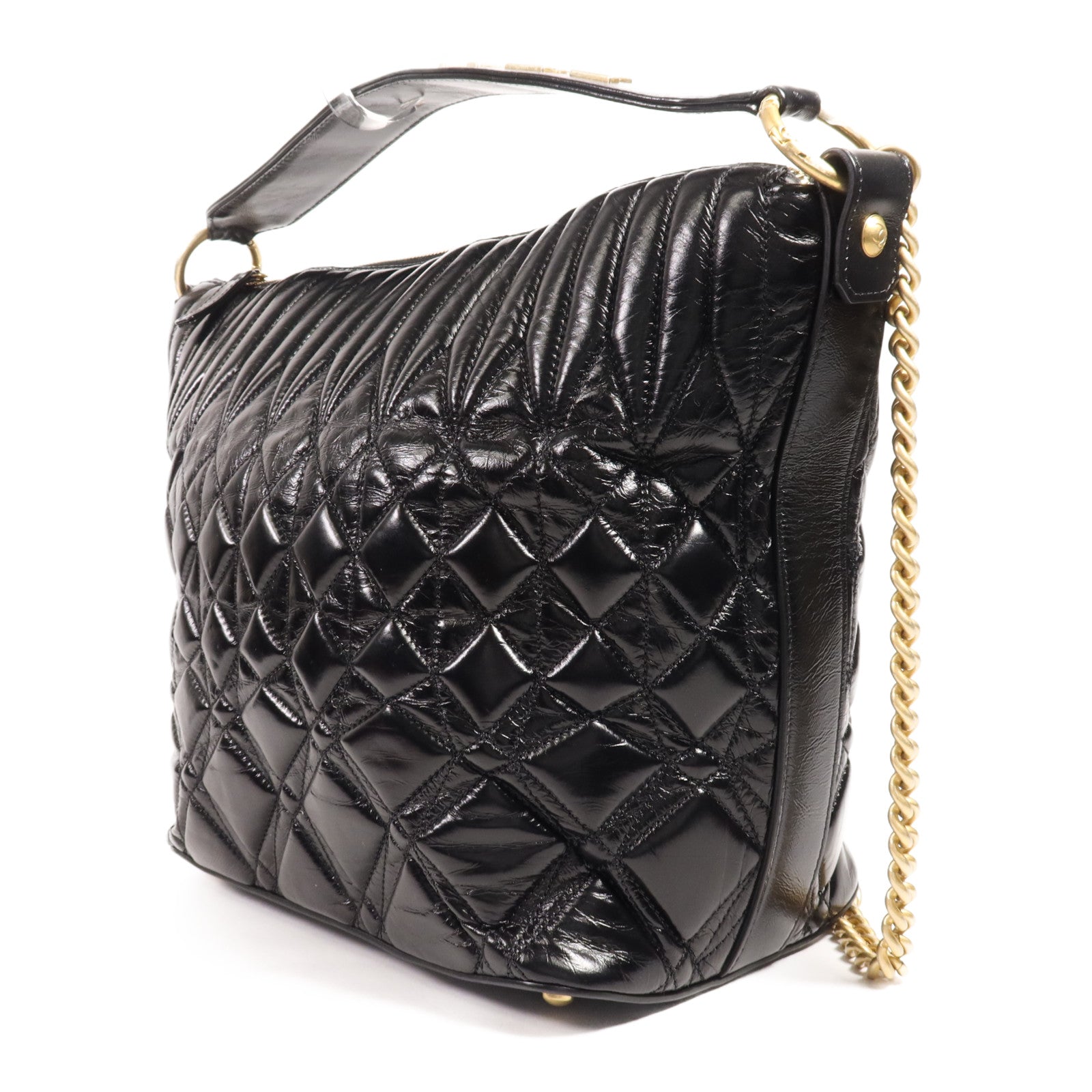 CHANEL 牛皮皮革Shoulder Bag金扣手挽肩背兩用袋