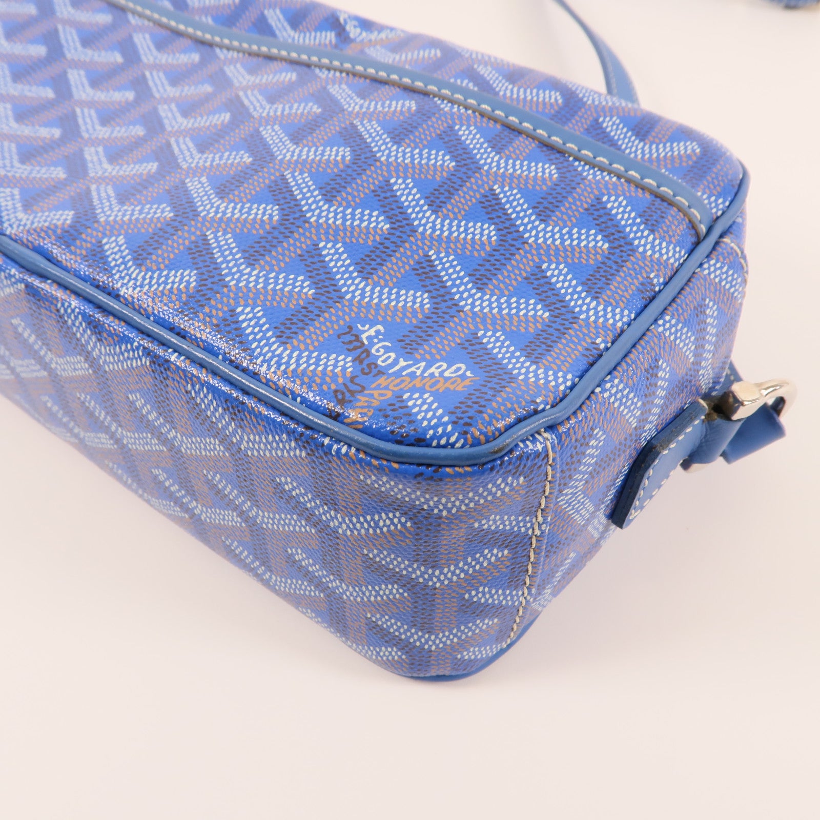 GOYARD 塗層帆布Sac Cap Vert銀扣肩背袋