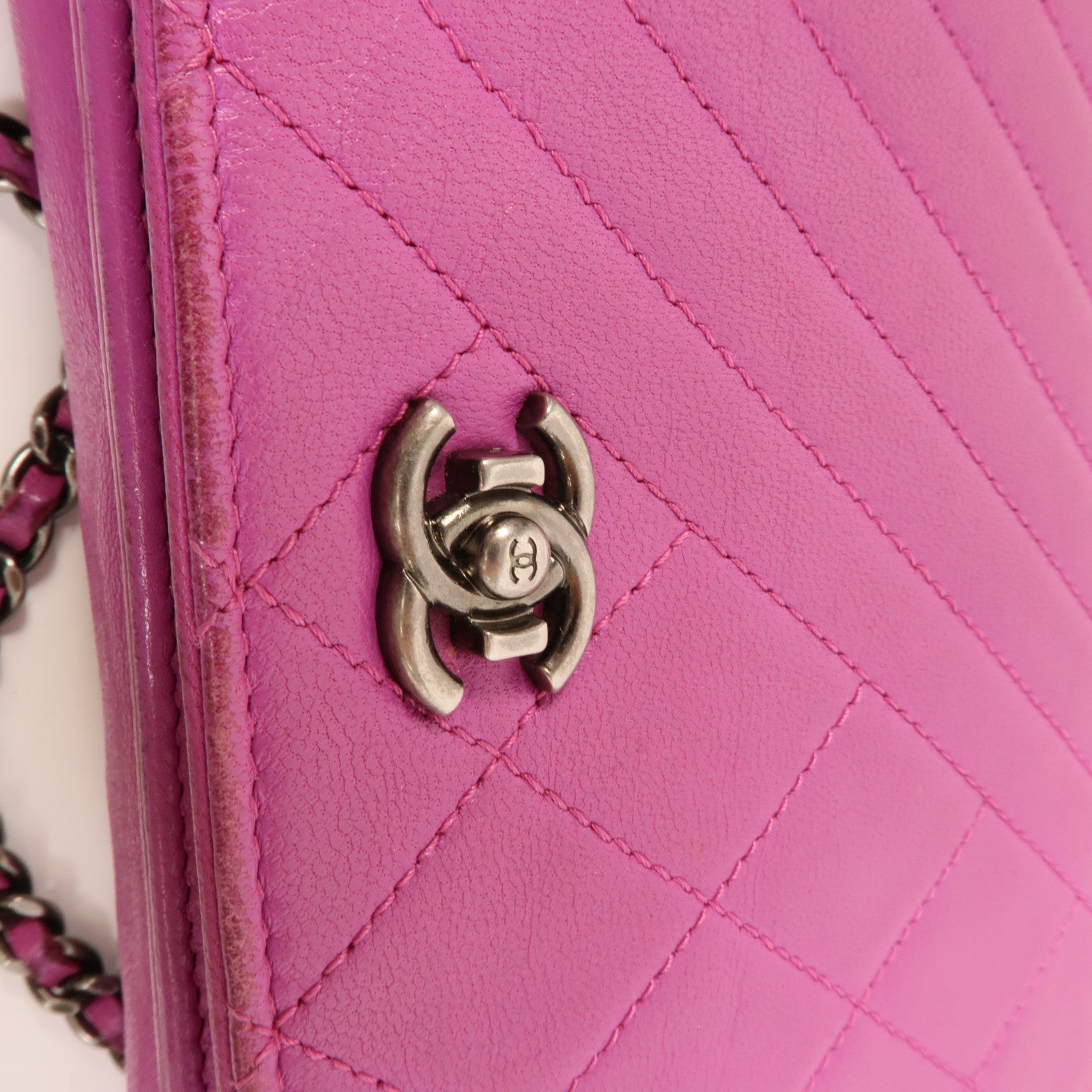 CHANEL 羊皮皮革WOC Wallet On Chain鏈帶肩背袋