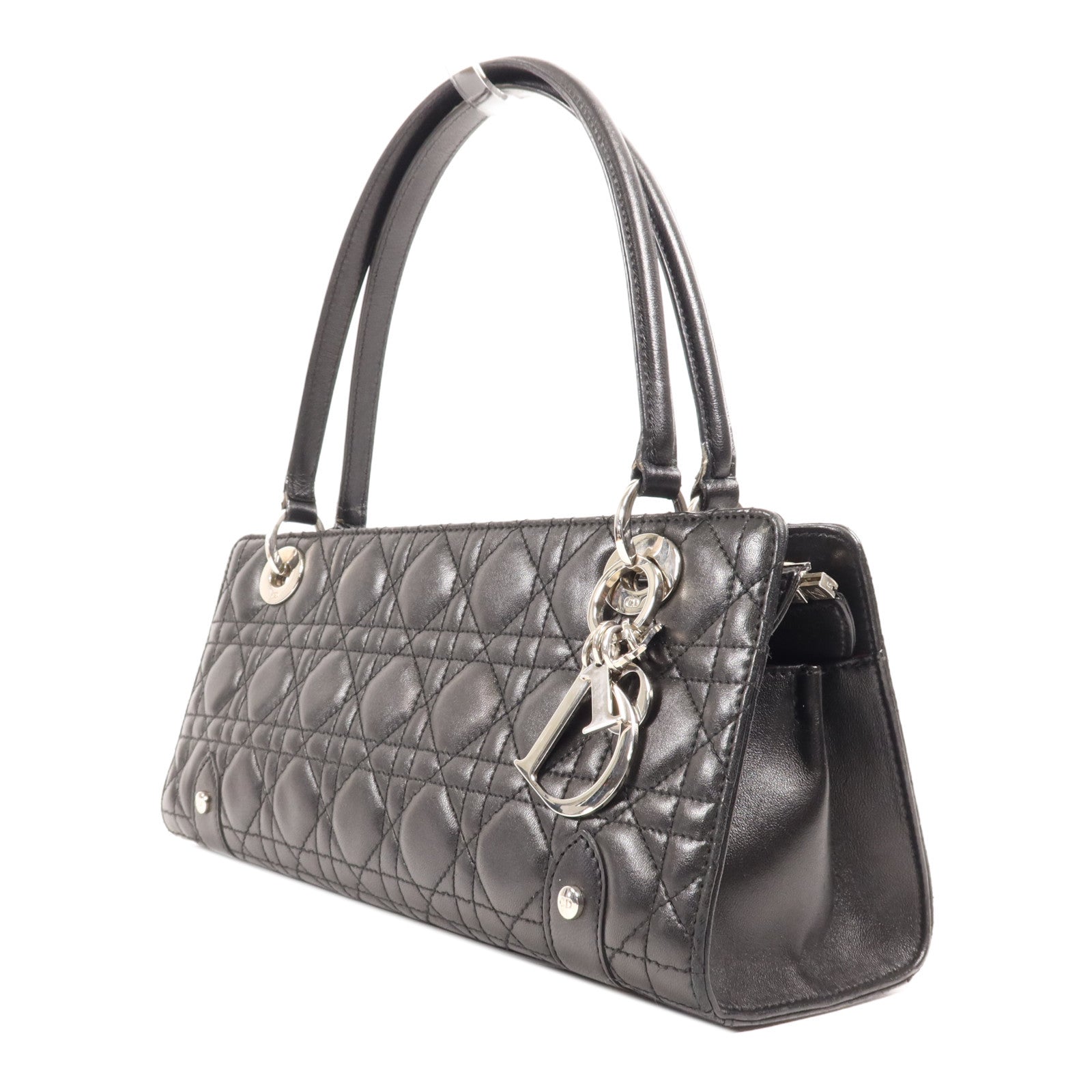 Dior 羊皮皮革Shoulder Bag銀扣肩背袋