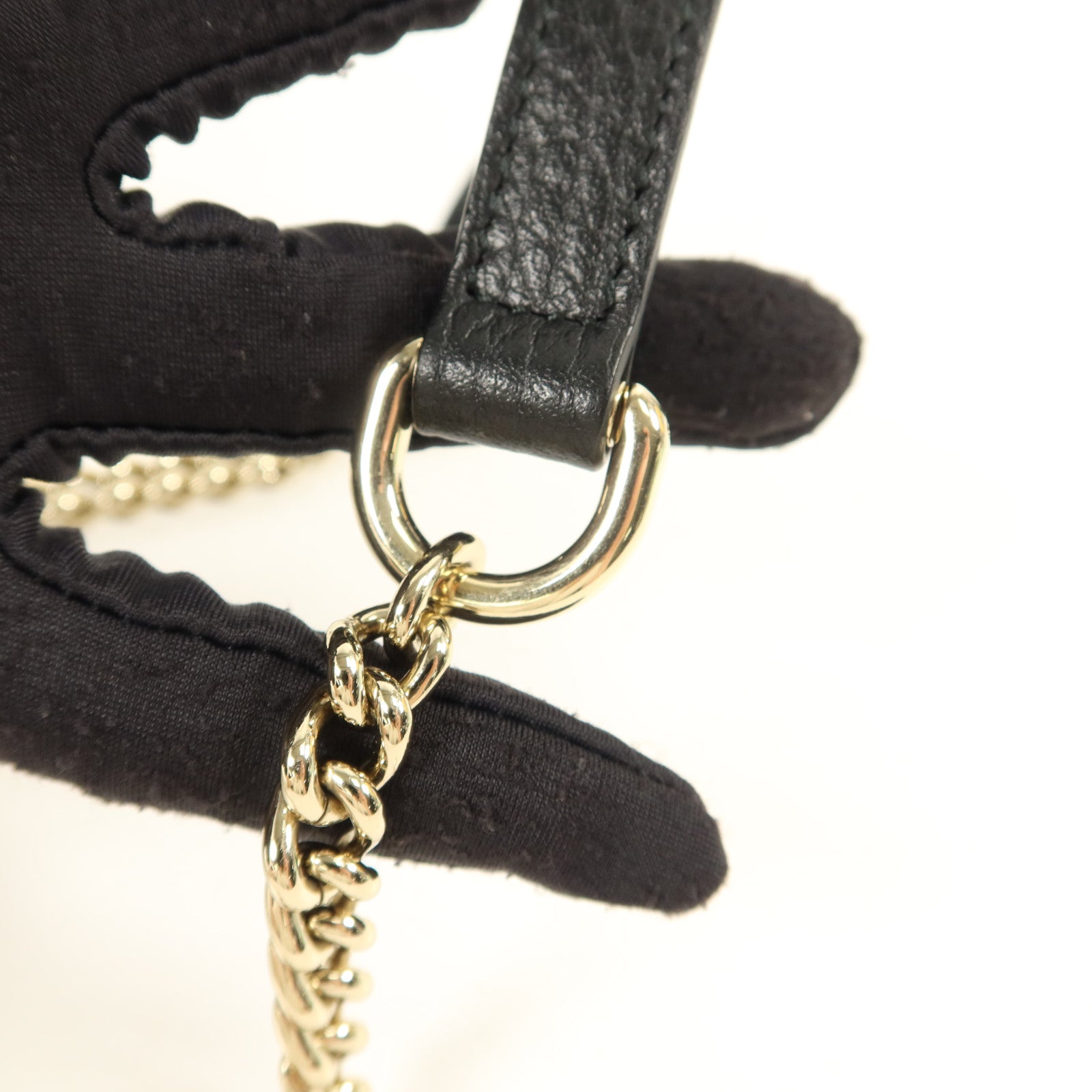 GUCCI 牛皮皮革Chain Shoulder鏈帶肩背袋