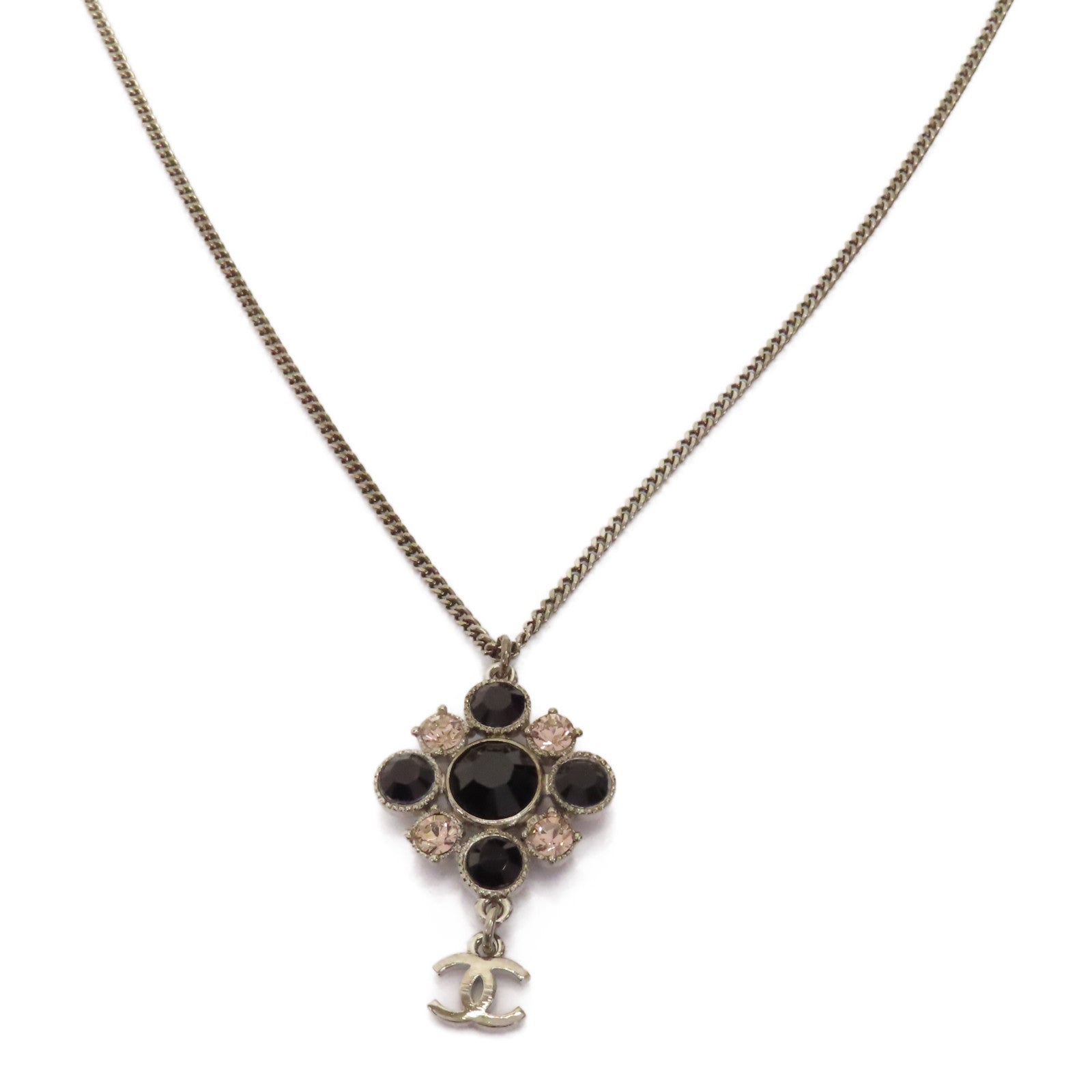CHANEL PVC/金屬Necklace項鍊粉紅色/黑色/銀色