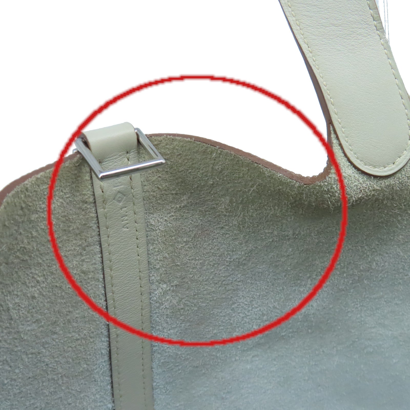 HERMES 【激減優惠】Clemence皮革Picotin MM Handbag銀扣手挽袋Bleu Pale蒼白藍色