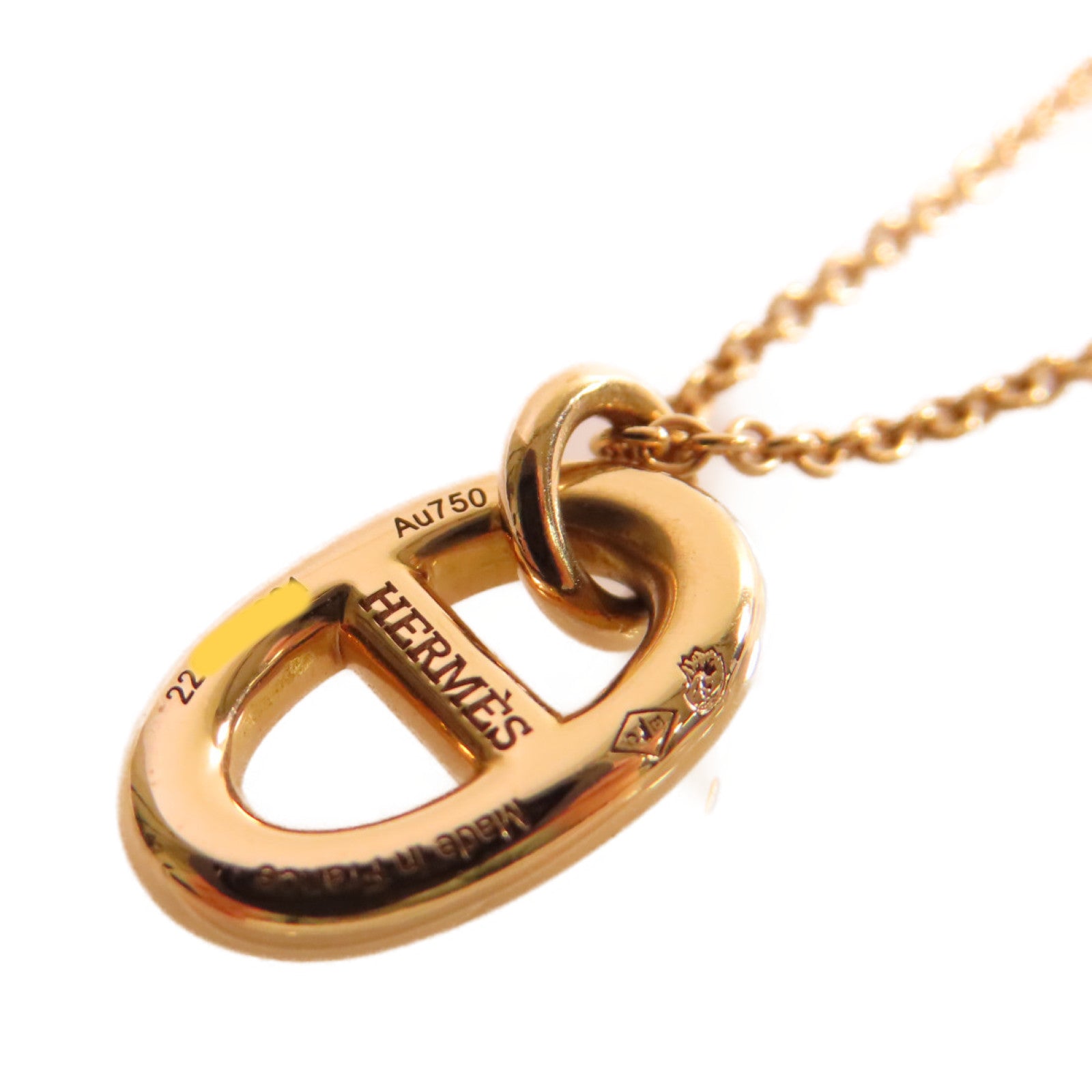 HERMES 18K玫瑰金Farandole Pendant Necklace項鏈