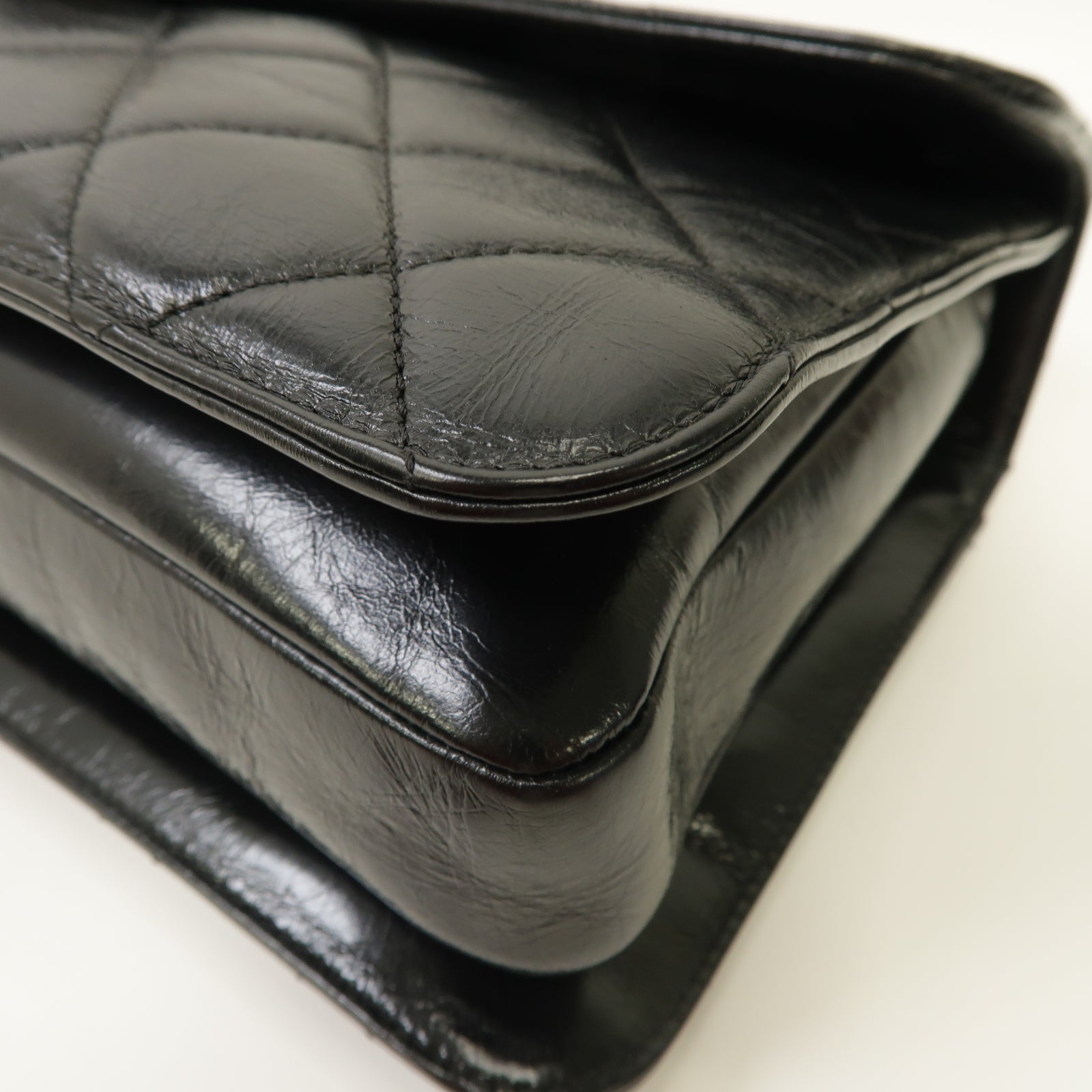 CHANEL 菱格牛皮皮革2way Shoulder Bag金扣手挽肩背兩用袋