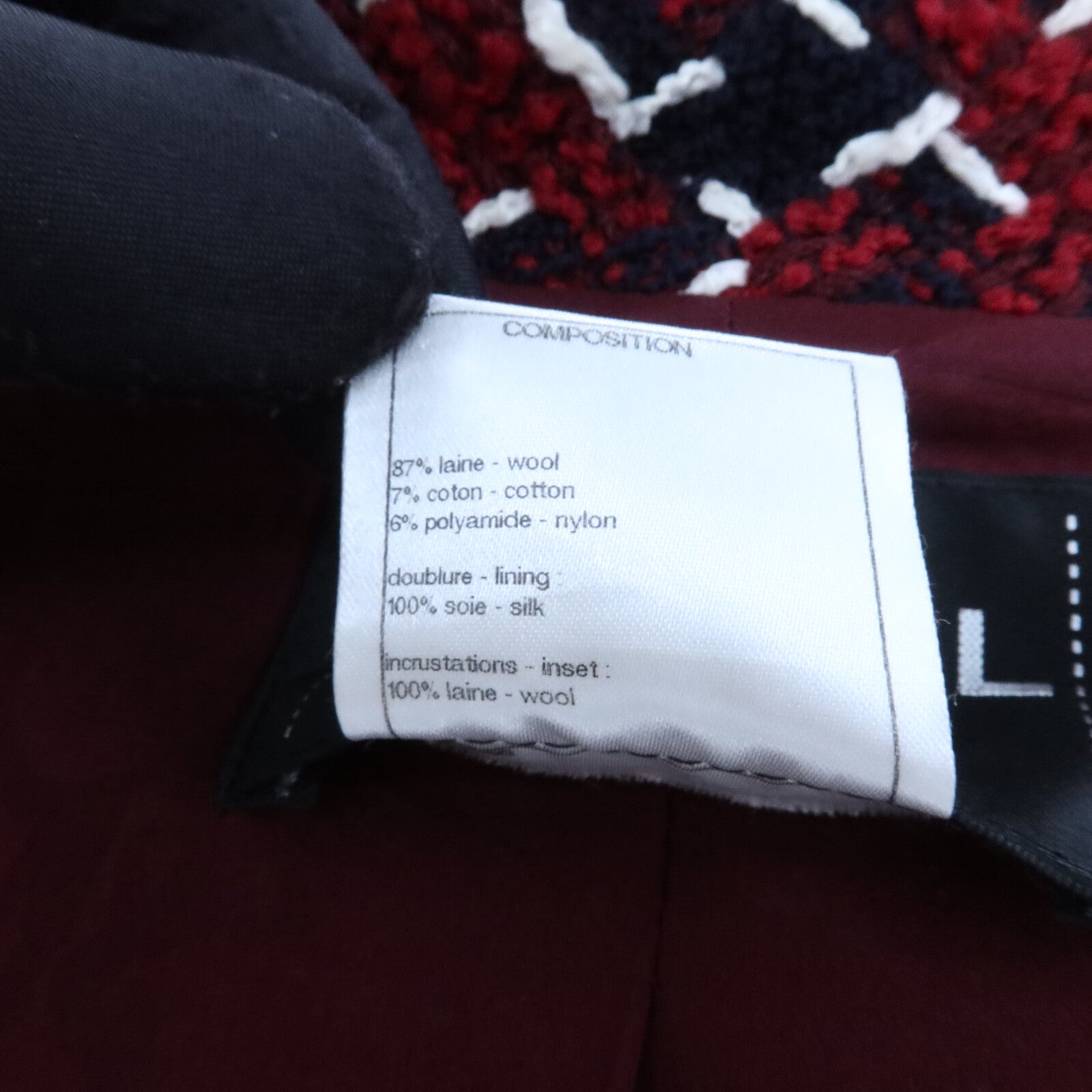 CHANEL Wool/Cotton/Nylon Tweed Jacket外套
