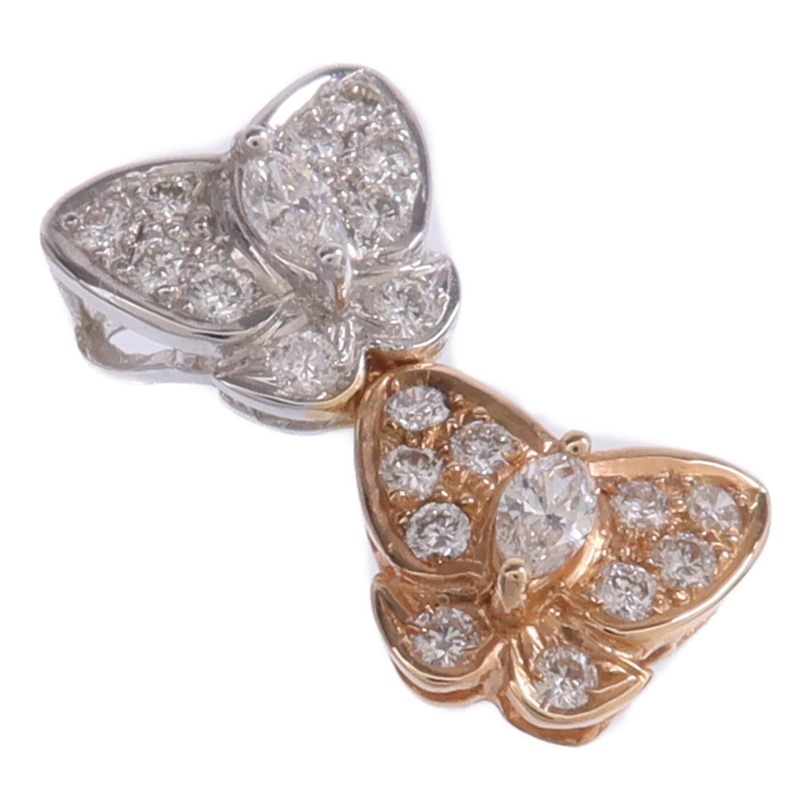 JEWELRY 【激減優惠】18K白金/玫瑰金Diamond Pendant Top鑽石吊墜