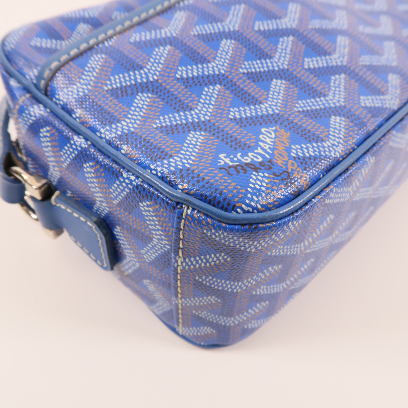 GOYARD 塗層帆布Sac Cap Vert銀扣肩背袋