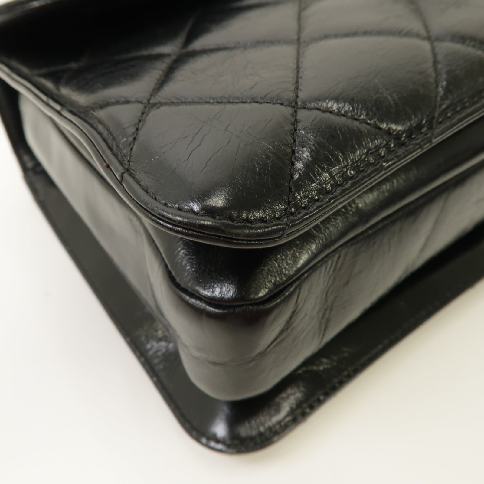 CHANEL 菱格牛皮皮革2way Shoulder Bag金扣手挽肩背兩用袋