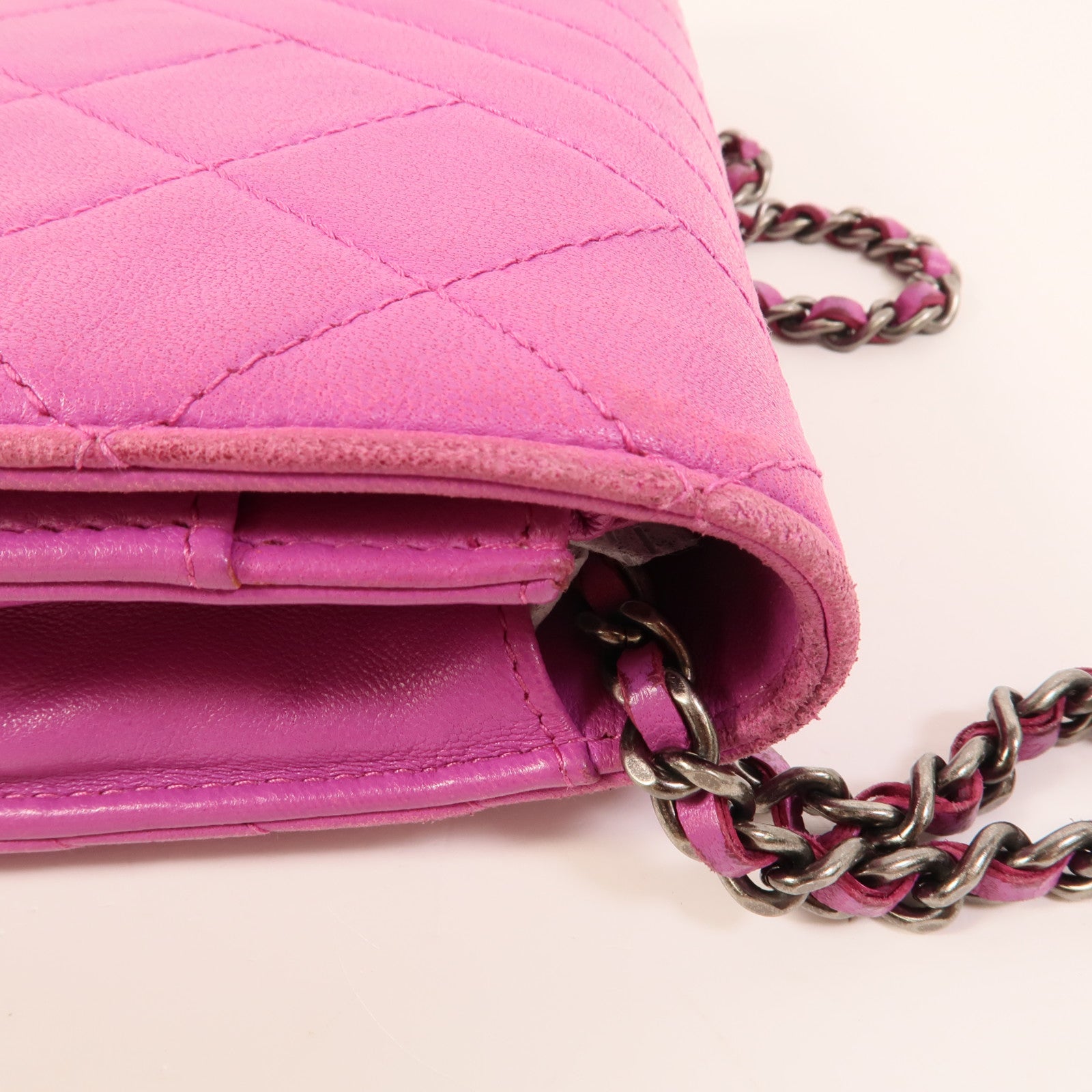 CHANEL 羊皮皮革WOC Wallet On Chain鏈帶肩背袋