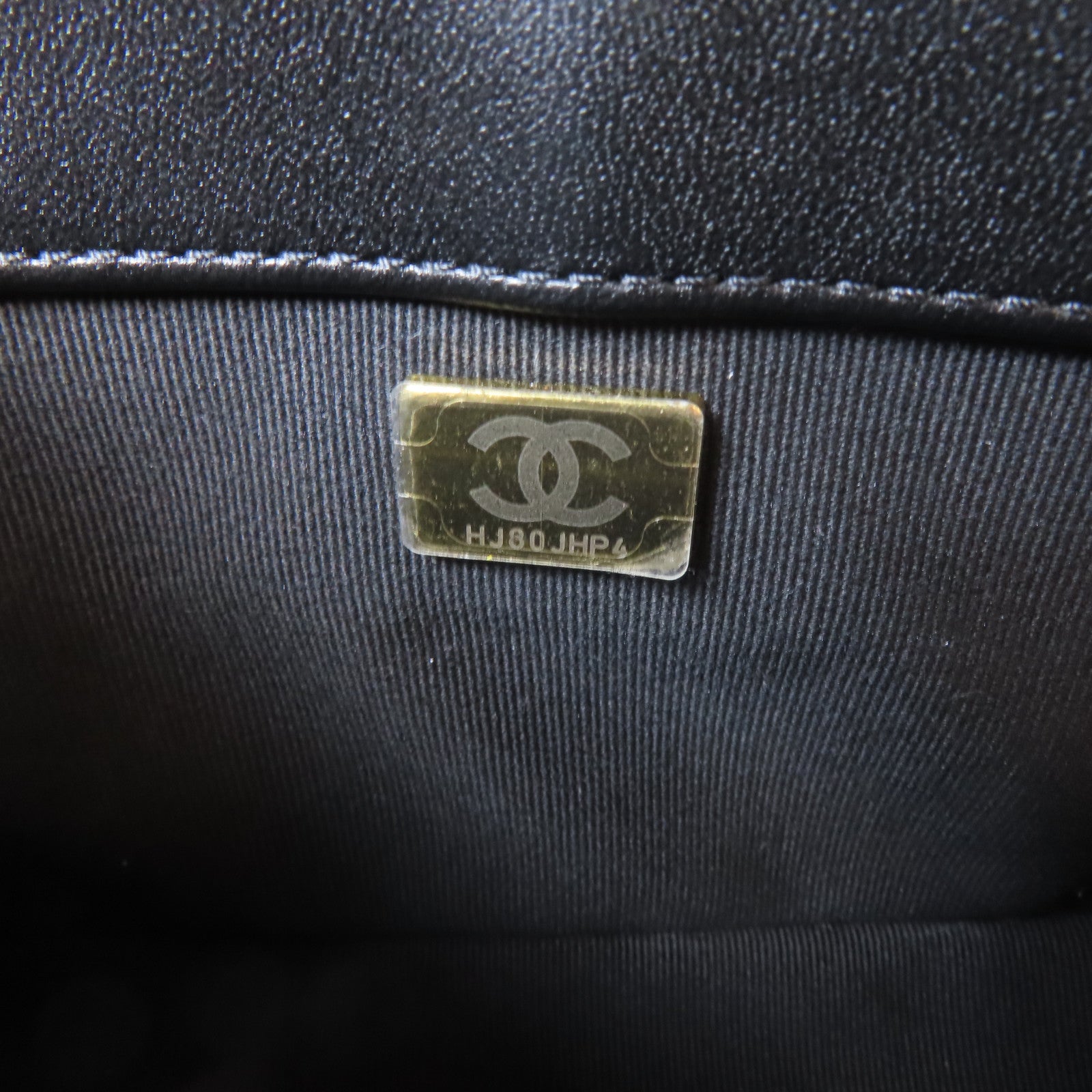 CHANEL 菱格羊皮皮革Chain Shoulder銀扣鏈帶肩背袋黑色