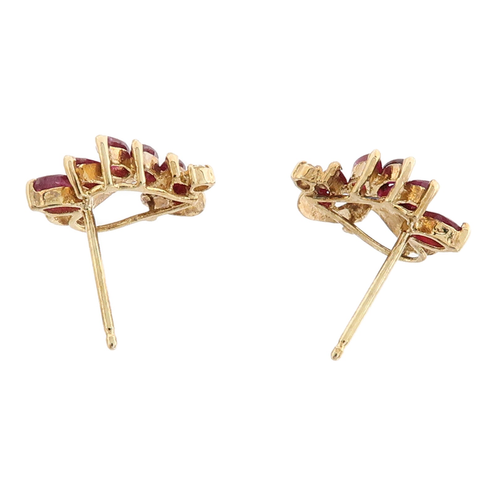 JEWELRY 14K黃金Ruby Diamond Earring紅寶鑽石耳環