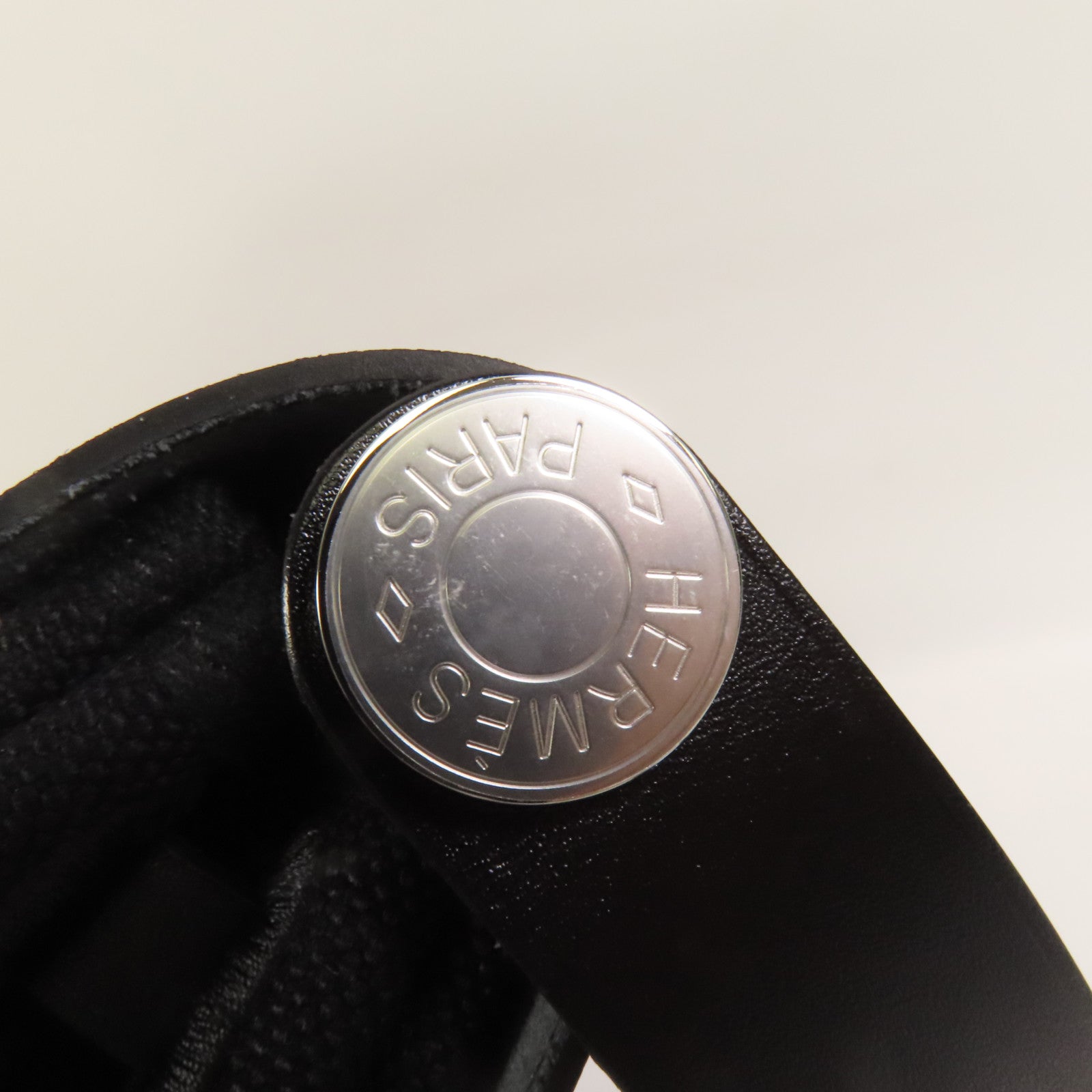 HERMES 帆布Mini Herbag銀扣肩背袋Noir